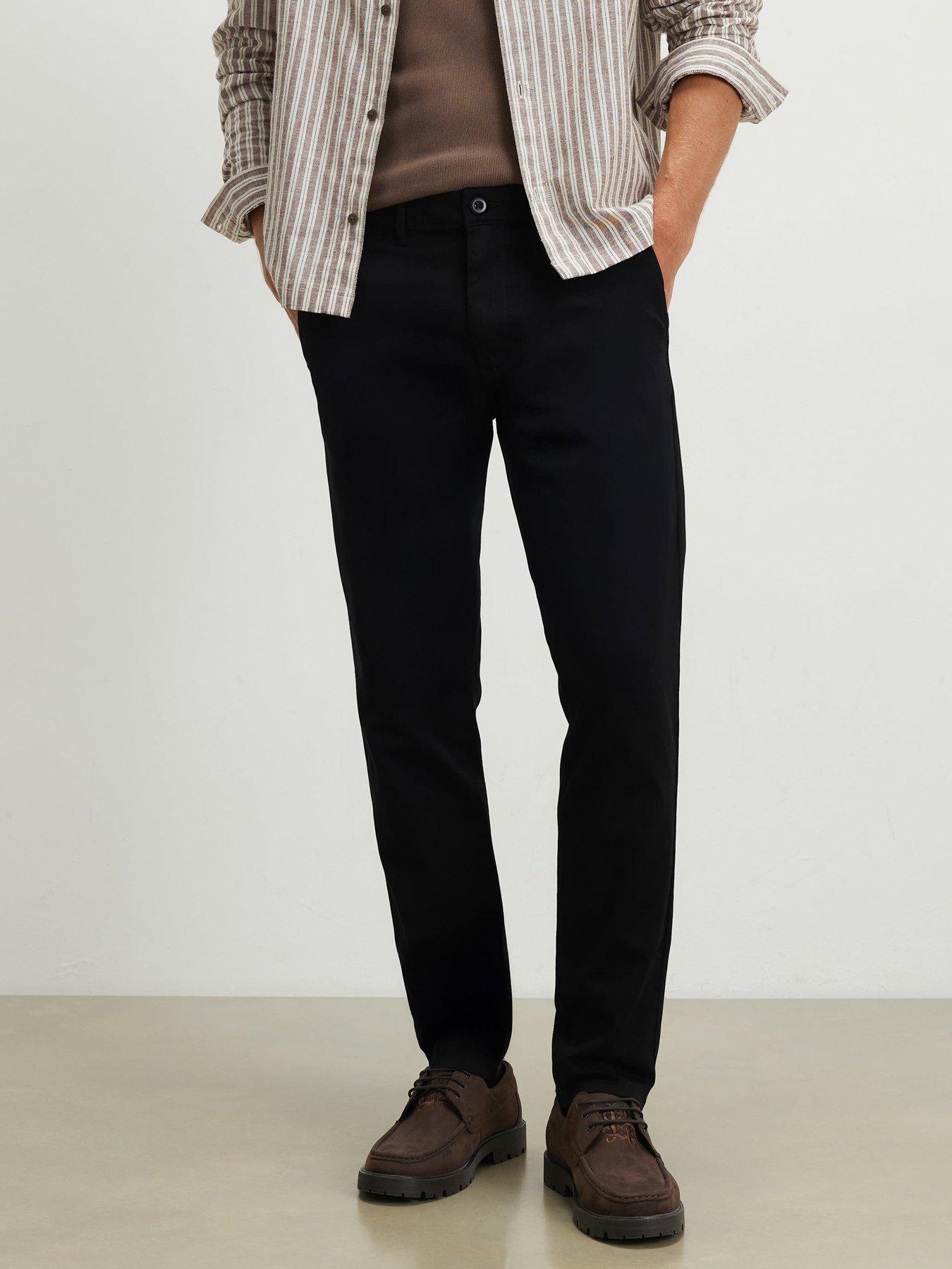 River Island Skinny Fit Chino Trousers - Black