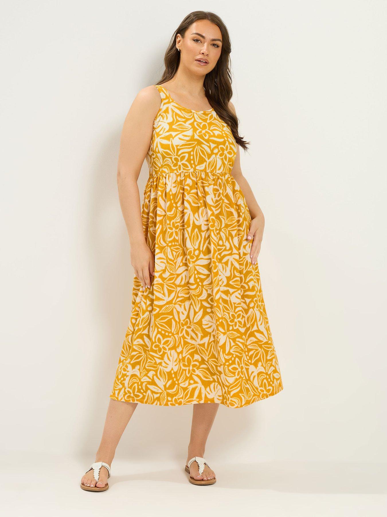 Yours Curve Sleeveless Maxi Dress - Yellow