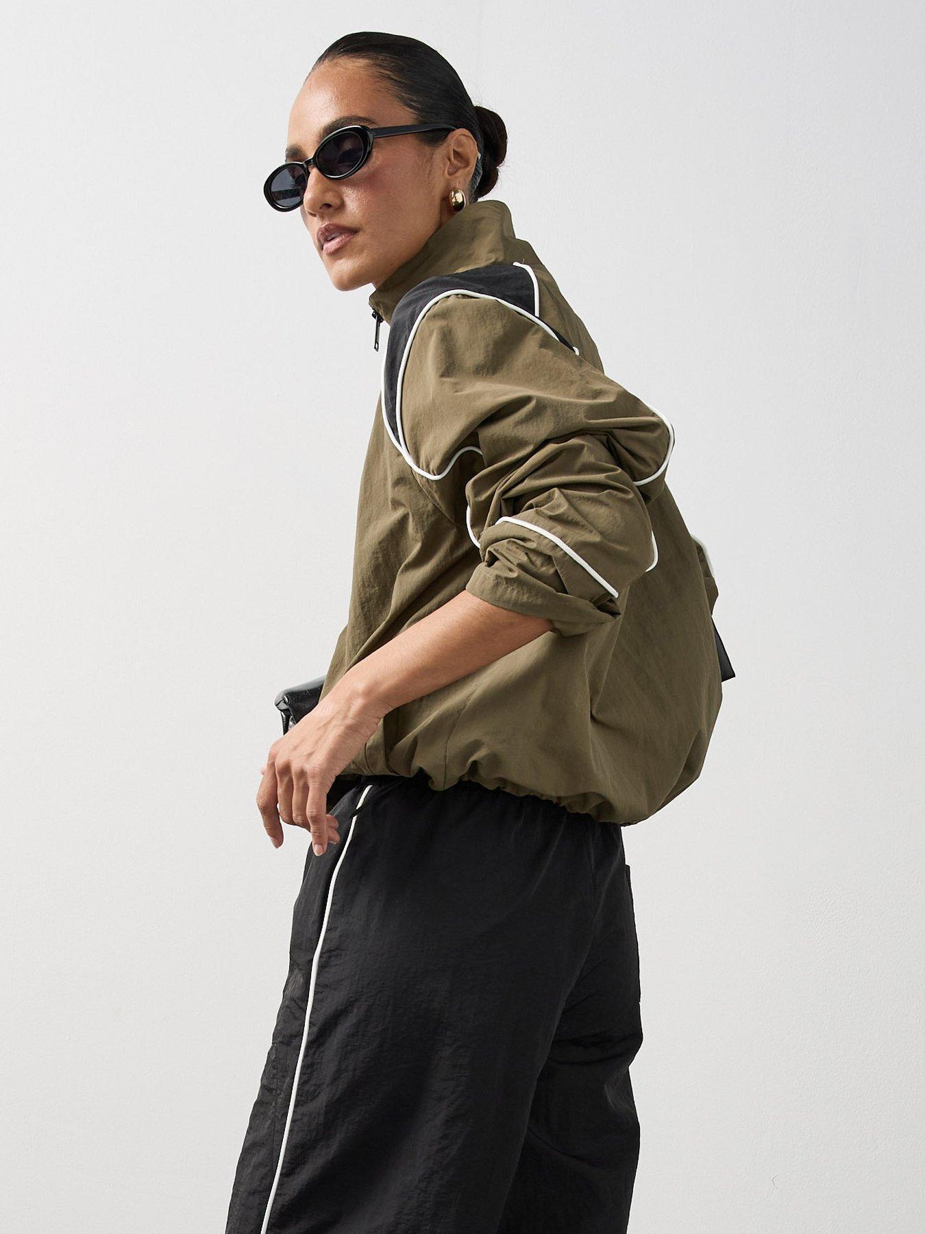 Image 2 of 6 of Michelle Keegan Colour Block Track Jacket Co Ord - Multi