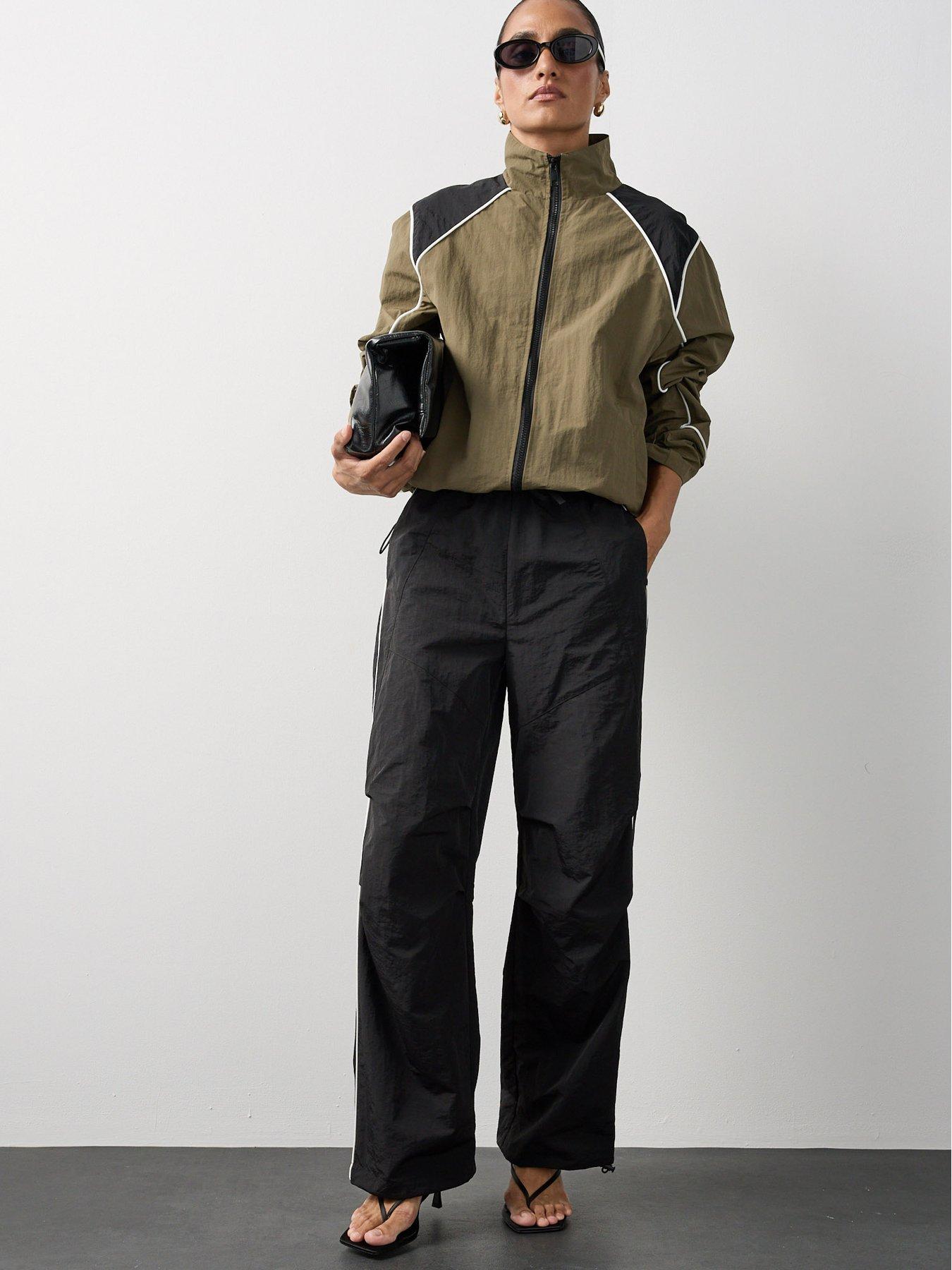 Image 4 of 6 of Michelle Keegan Colour Block Track Jacket Co Ord - Multi