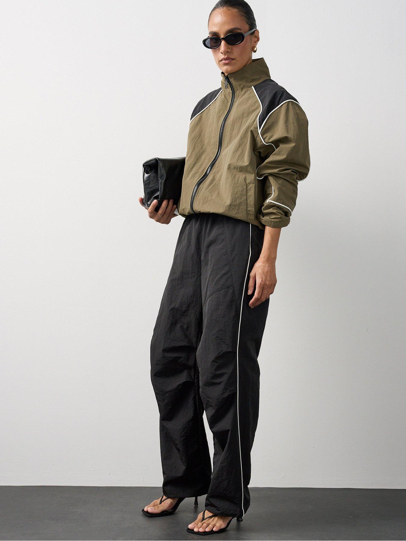 Image 5 of 6 of Michelle Keegan Colour Block Track Jacket Co Ord - Multi