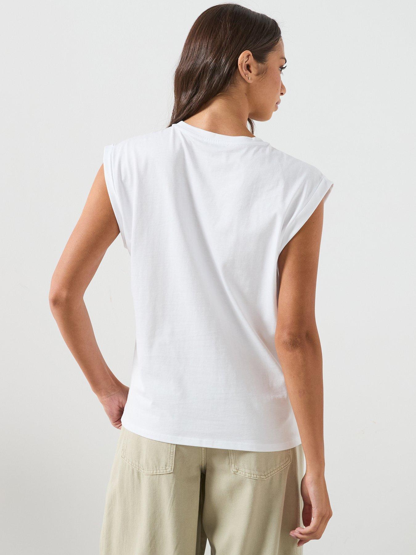 Image 2 of 6 of Mango Short-sleeved Cotton T-shirt - White