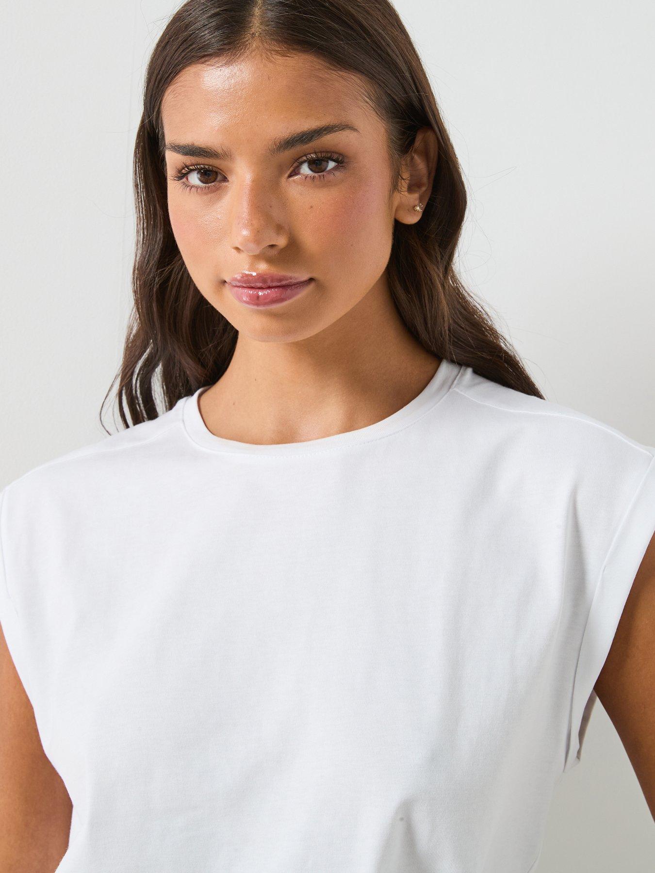 Image 4 of 6 of Mango Short-sleeved Cotton T-shirt - White