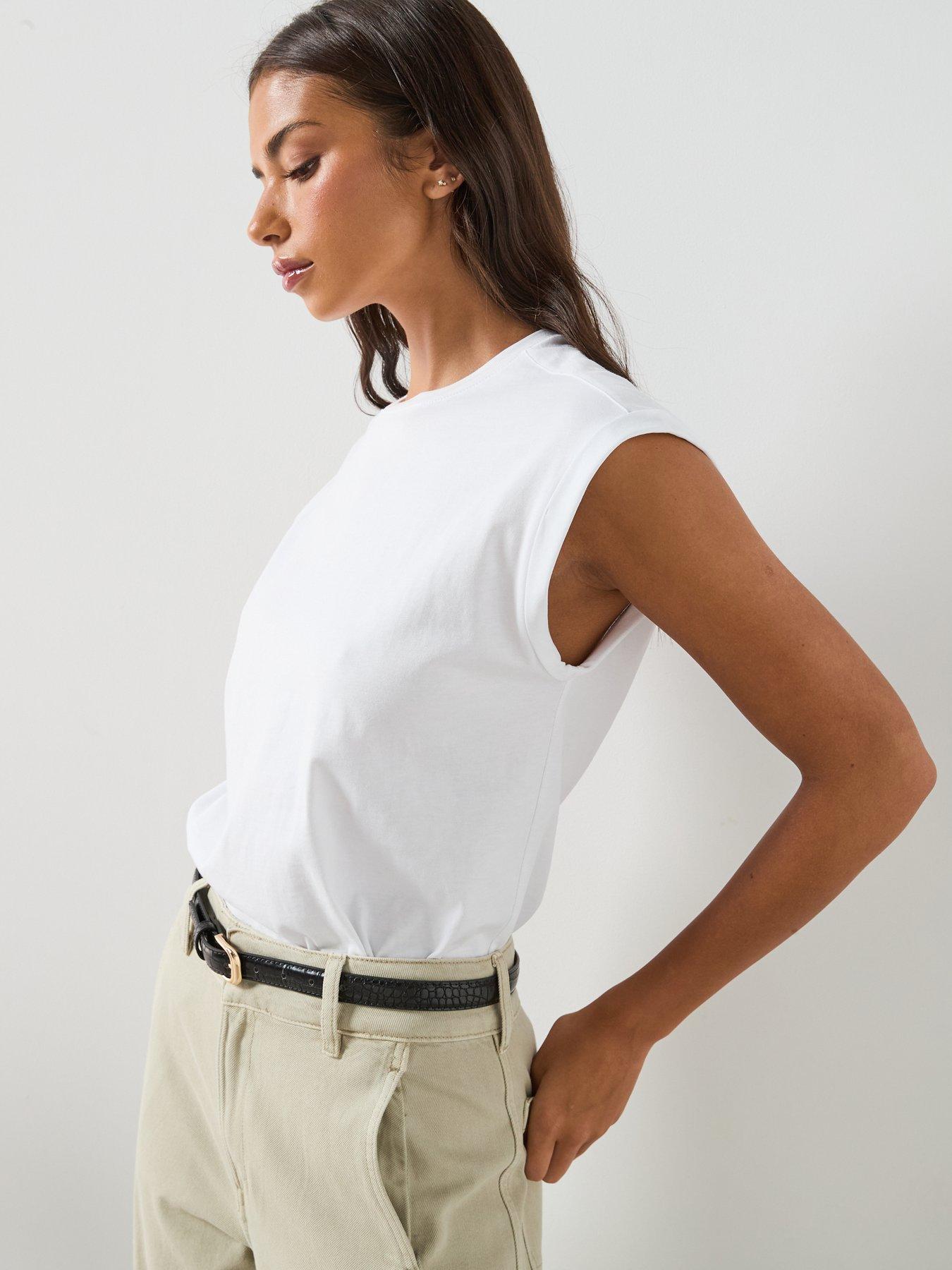 Image 5 of 6 of Mango Short-sleeved Cotton T-shirt - White