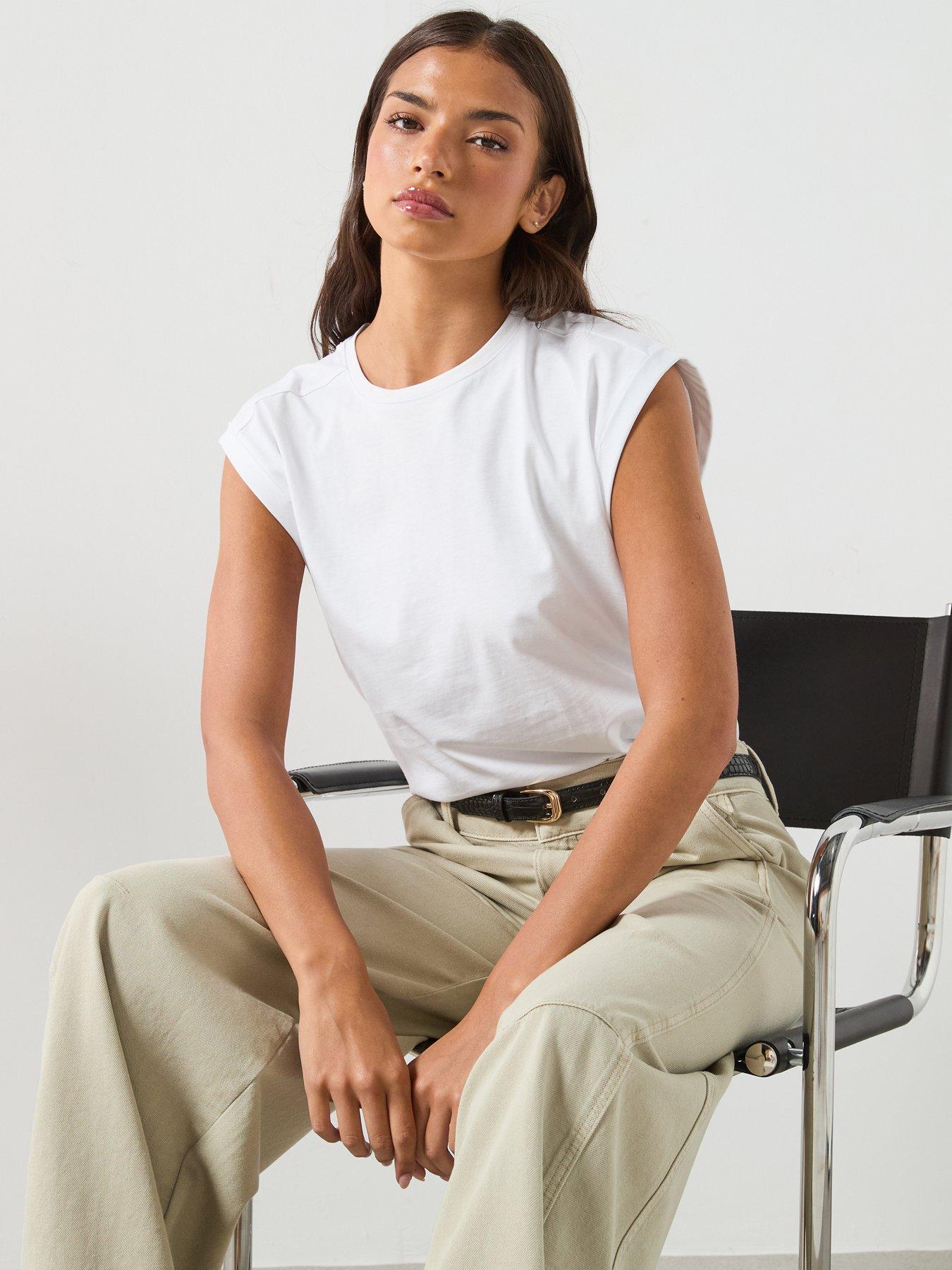 Image 6 of 6 of Mango Short-sleeved Cotton T-shirt - White