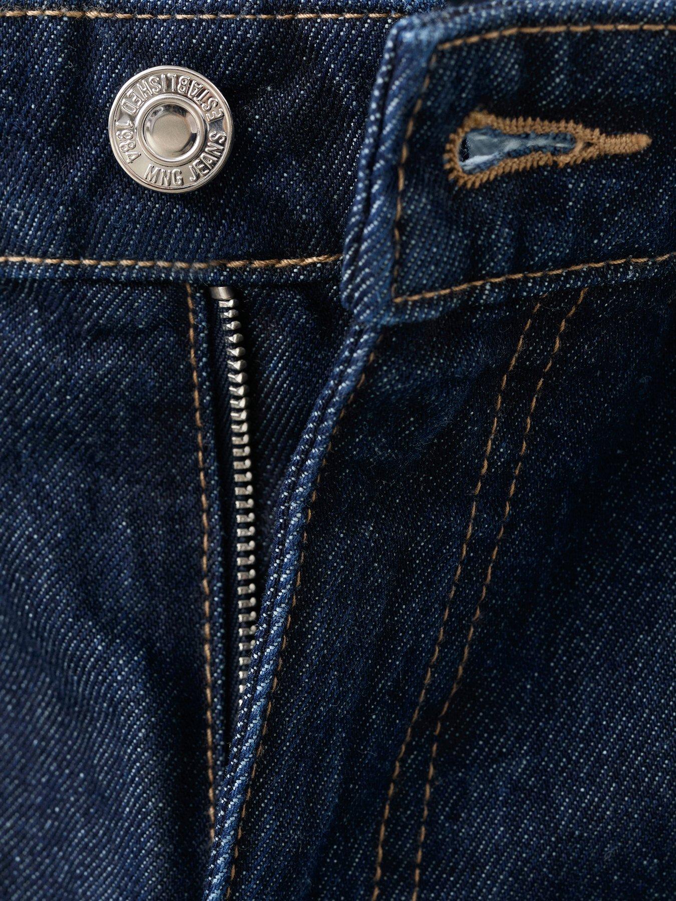 Image 5 of 6 of Mango Straight-Fit Denim Shorts - Blue