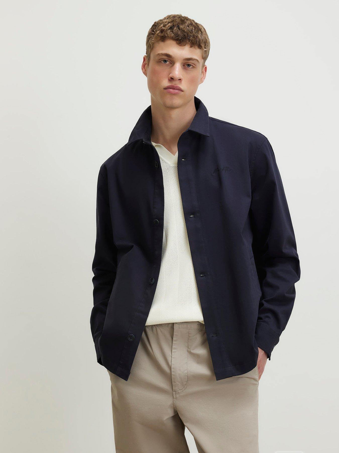 River Island Collared Button Up Jacket - Navy