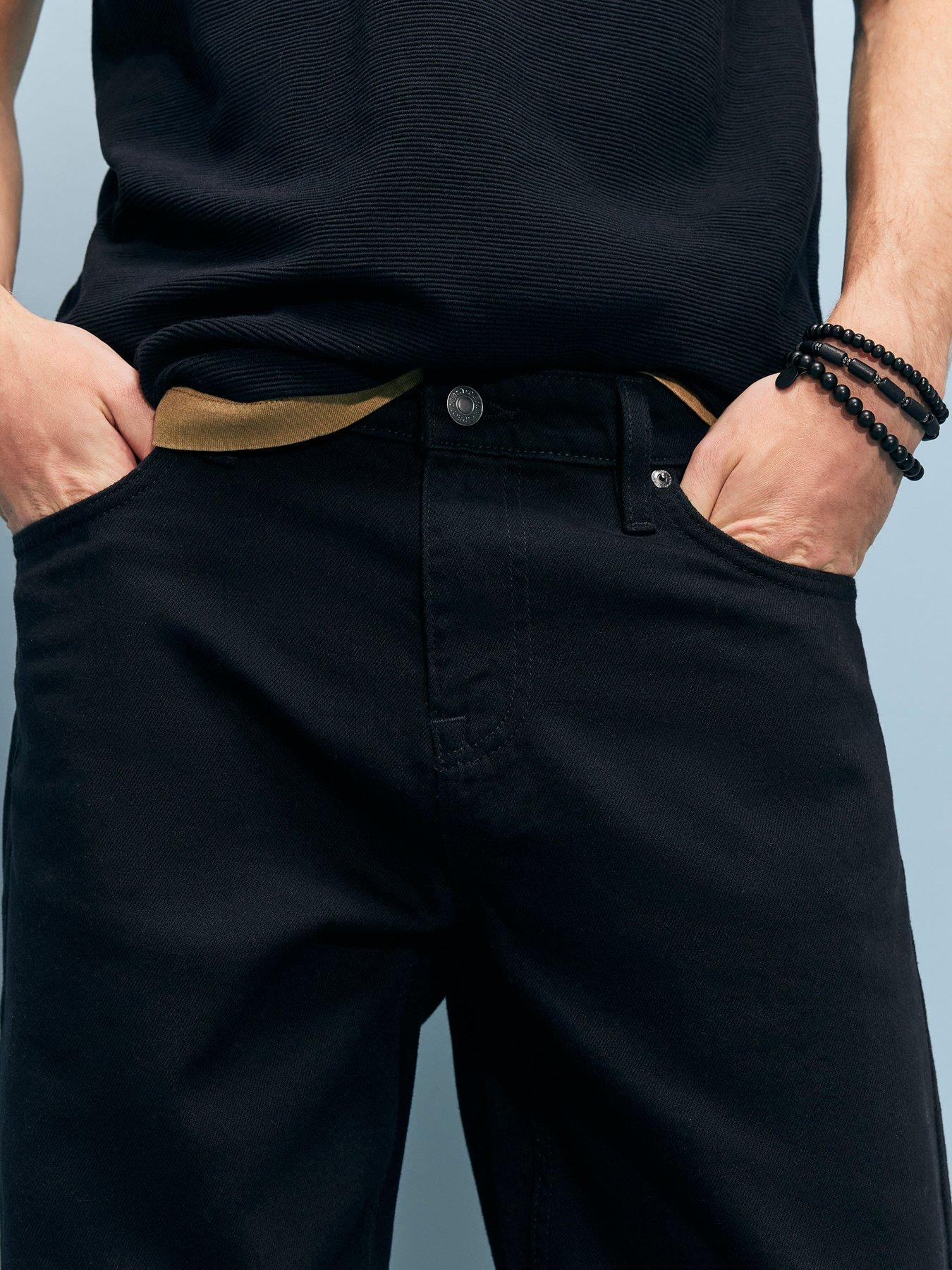 Image 4 of 4 of River Island Men's Loose Fit Jeans - Black