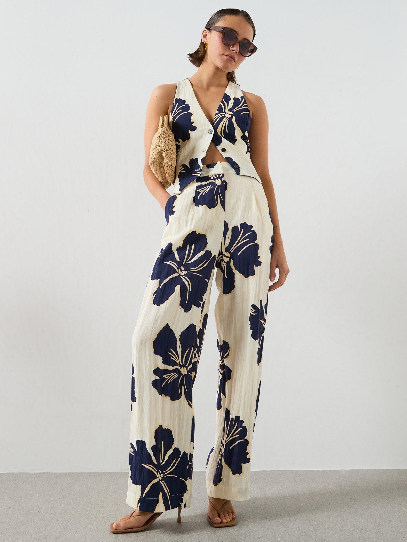 Image 3 of 6 of Mango Floral Print Co-Ord Lyocell Vest - Off-White