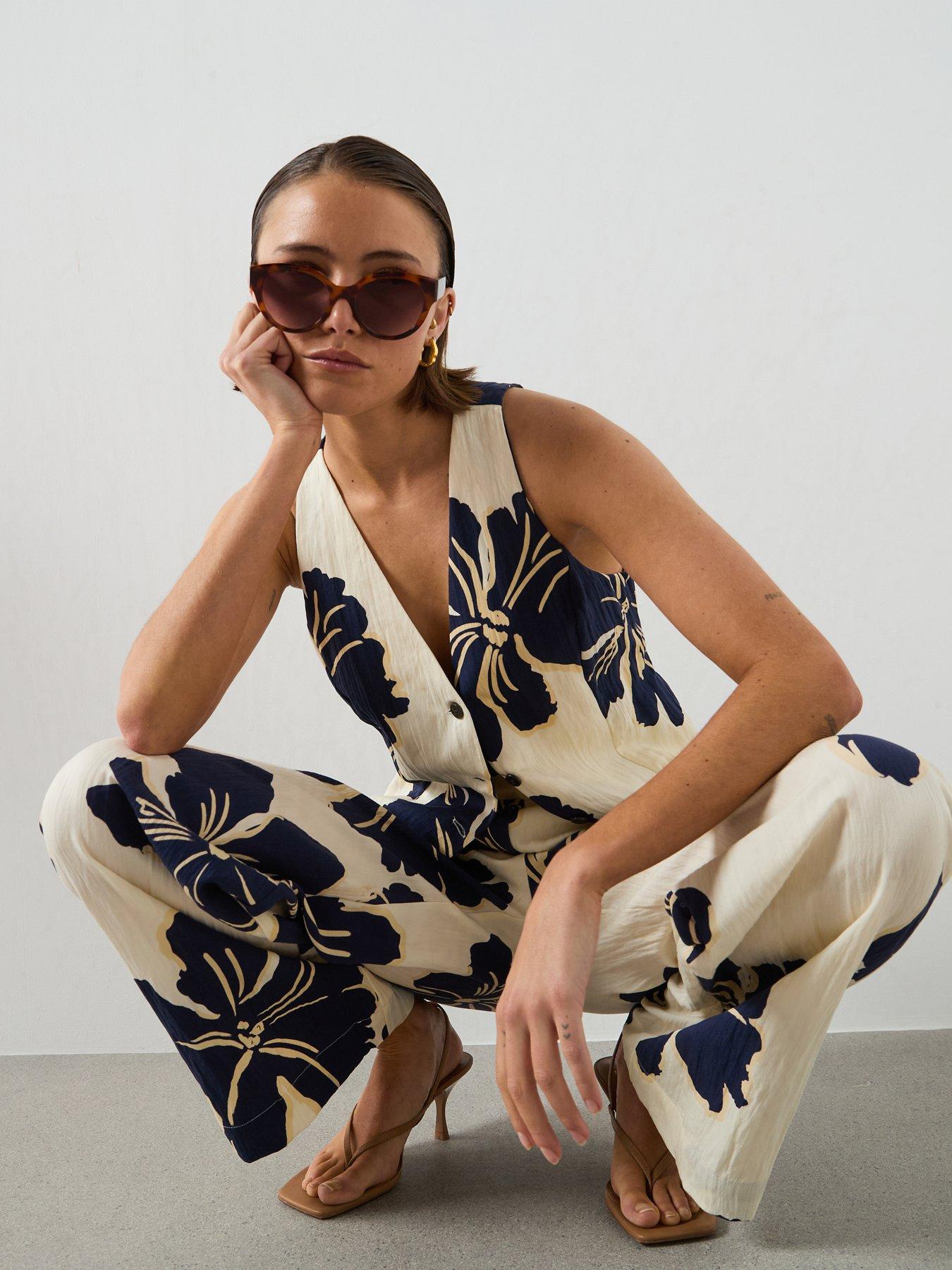 Image 4 of 6 of Mango Floral Print Co-Ord Lyocell Vest - Off-White