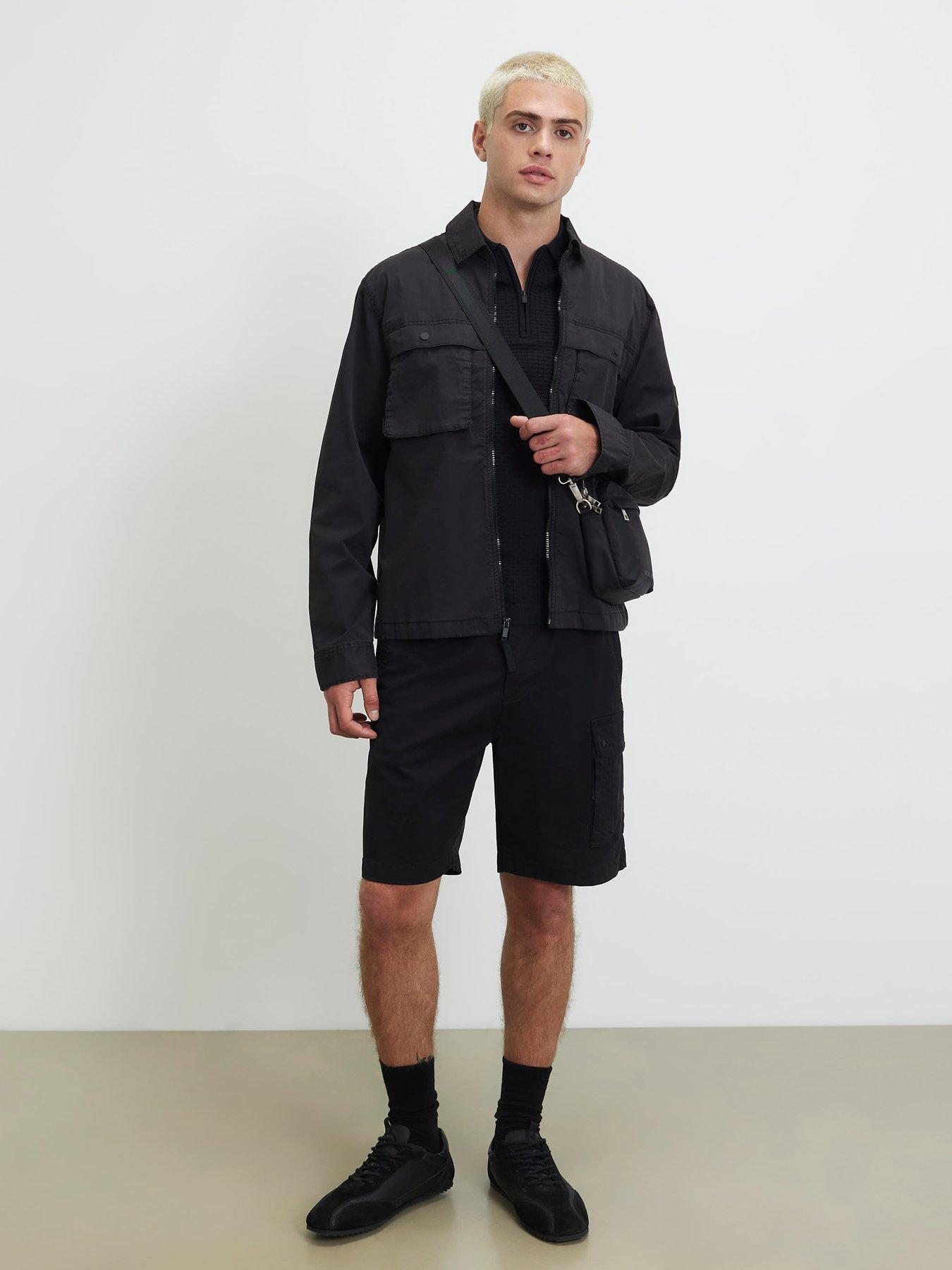 Image 3 of 4 of River Island Muscle Fit Hexogen Textured Polo Shirt - Black