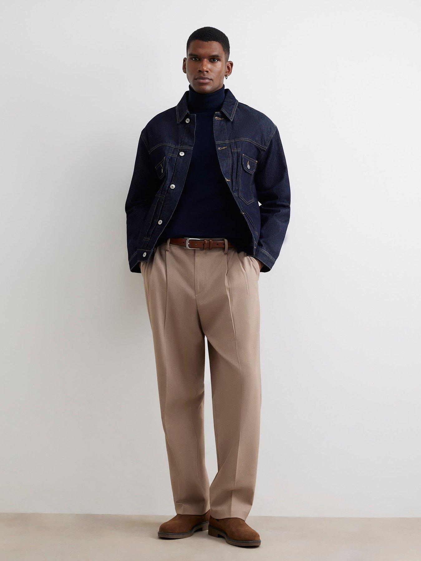 Image 3 of 6 of River Island Mens Slim Fit Roll Neck Jumper - Navy
