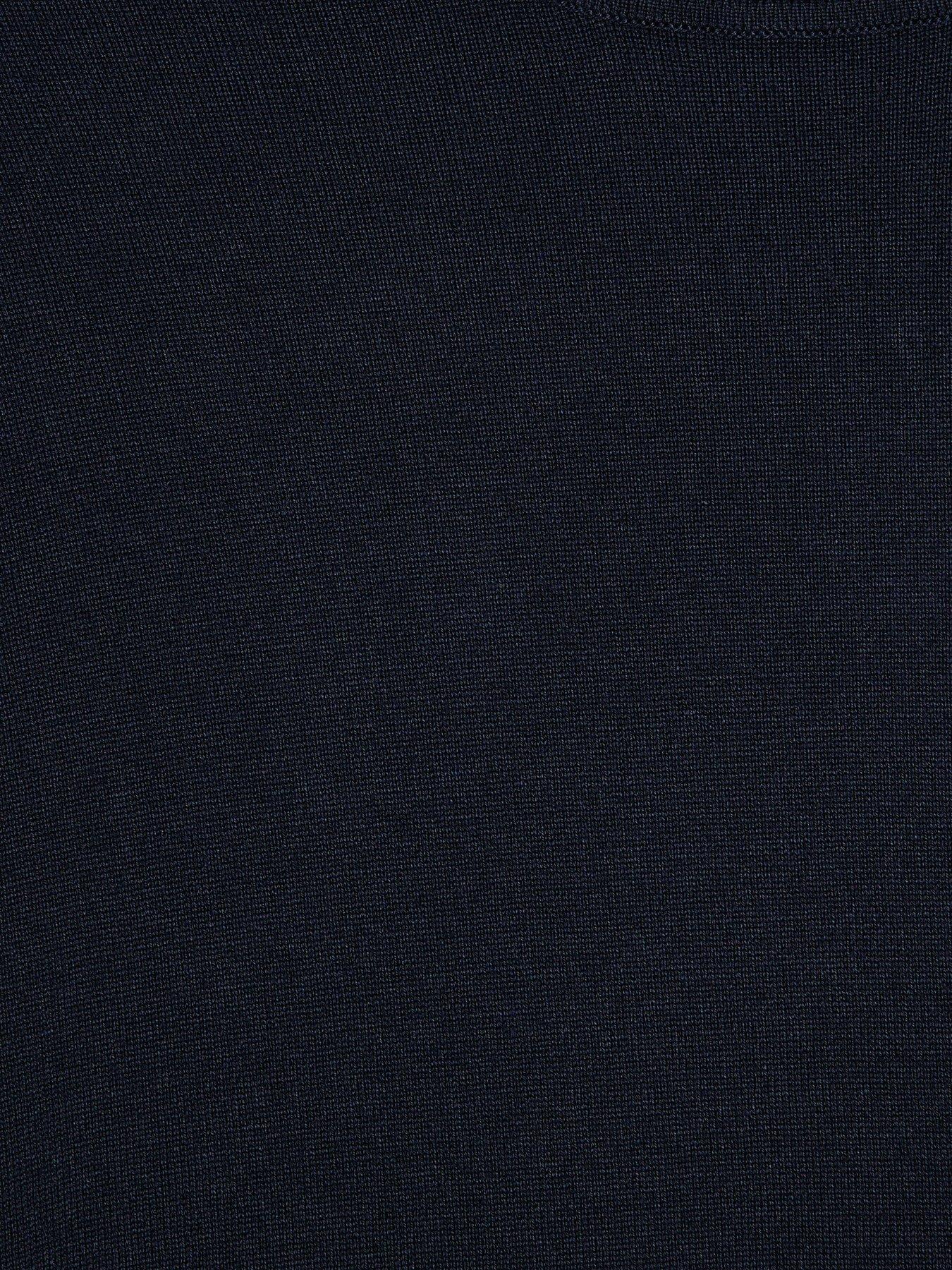 Image 5 of 6 of River Island Mens Slim Fit Roll Neck Jumper - Navy