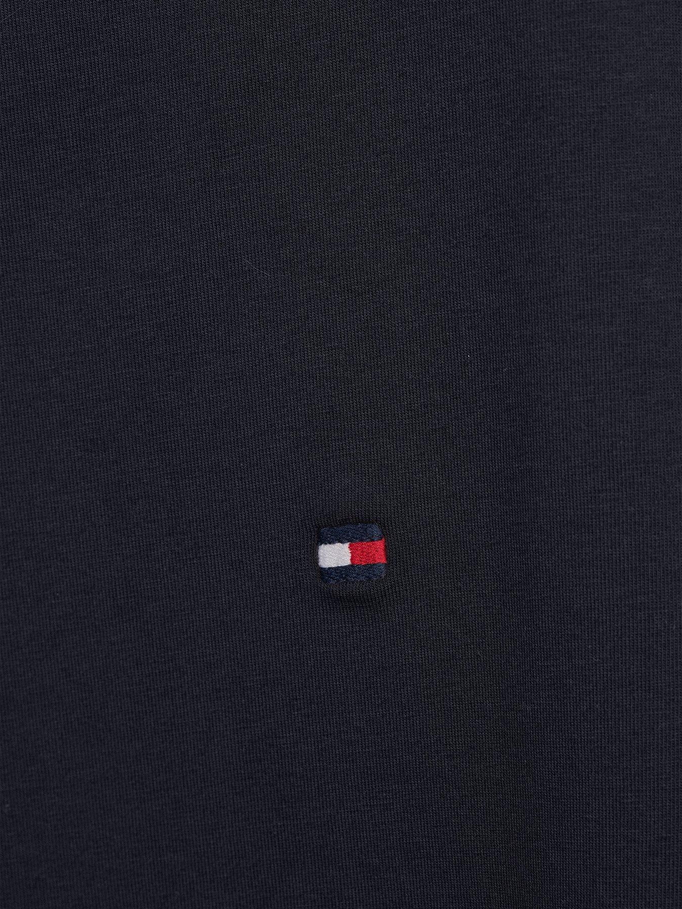 Image 4 of 5 of Tommy Hilfiger Mens Big &amp; Tall Stretch Slim Fit Long Sleeve T-Shirt - Navy