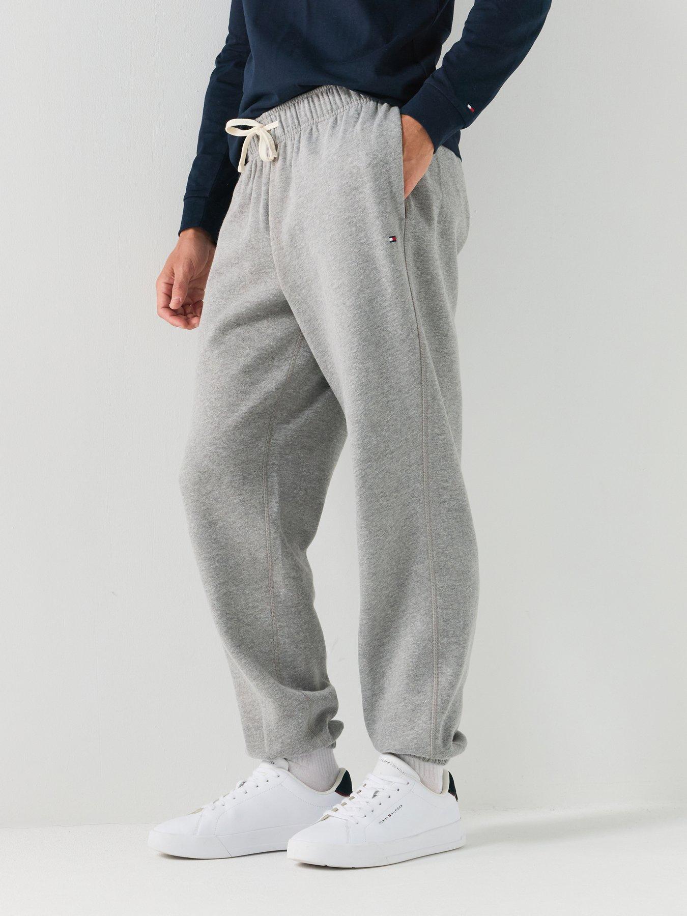 Tommy Hilfiger Men's Essential Fleece Sweatpants with Drawstring Waist - Grey
