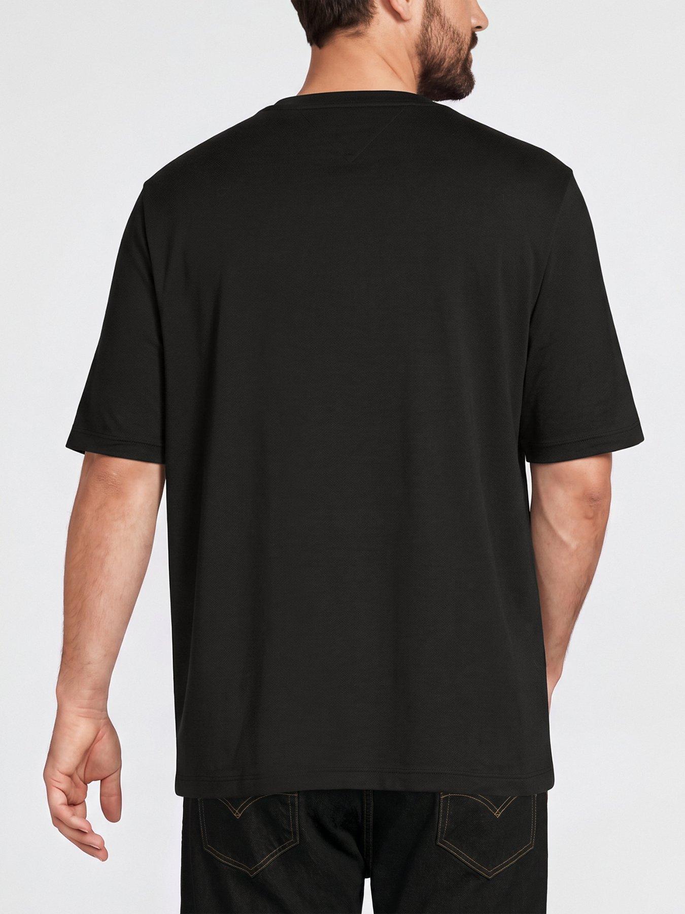 Image 2 of 5 of Tommy Hilfiger Mens Big &amp; Tall Essential Regular Fit Crew Neck T-Shirt - Black