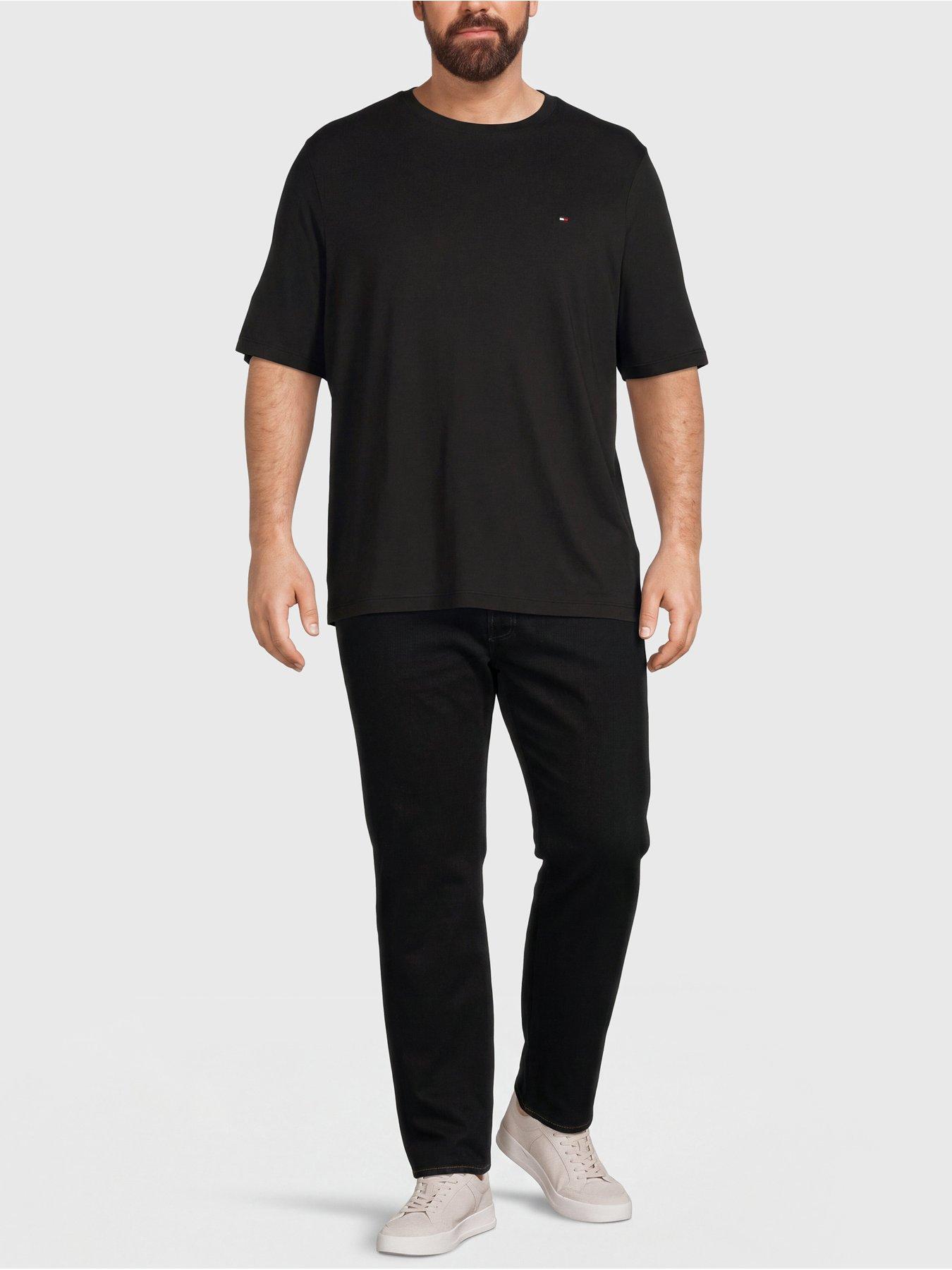 Image 3 of 5 of Tommy Hilfiger Mens Big &amp; Tall Essential Regular Fit Crew Neck T-Shirt - Black