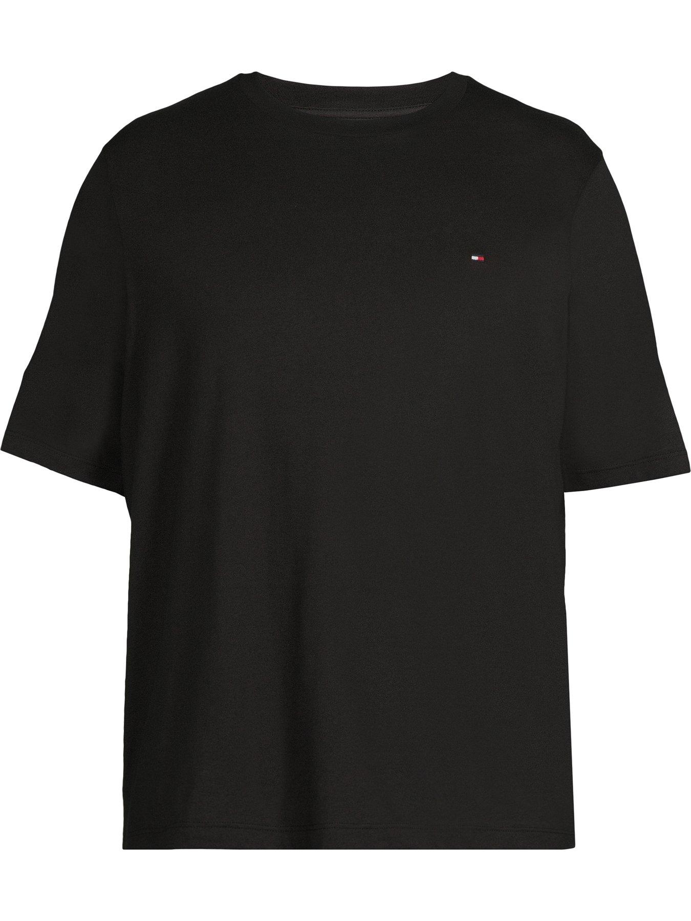 Image 5 of 5 of Tommy Hilfiger Mens Big &amp; Tall Essential Regular Fit Crew Neck T-Shirt - Black