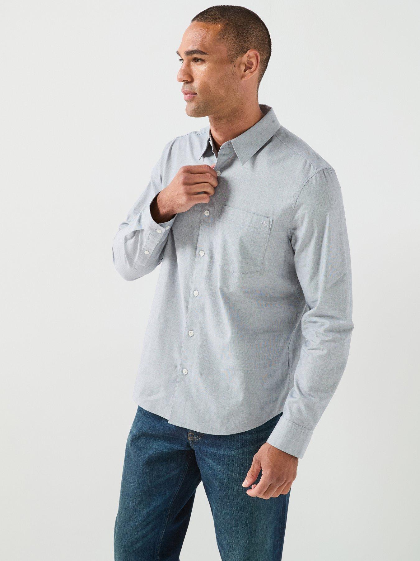 Image 1 of 6 of Calvin Klein Men's Oxford Shirt - Beige