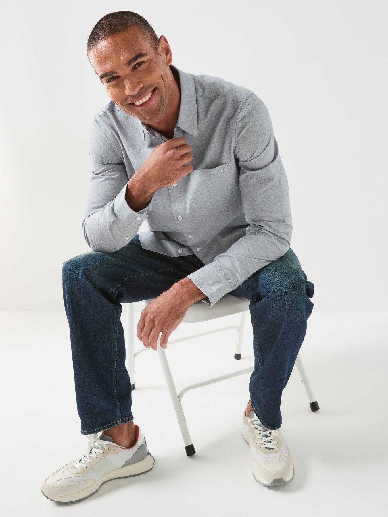 Image 6 of 6 of Calvin Klein Men's Oxford Shirt - Beige