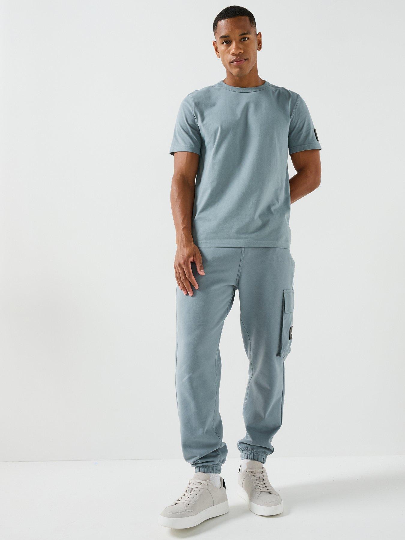 Image 3 of 6 of Calvin Klein Jeans Terry Badge Joggers - Grey