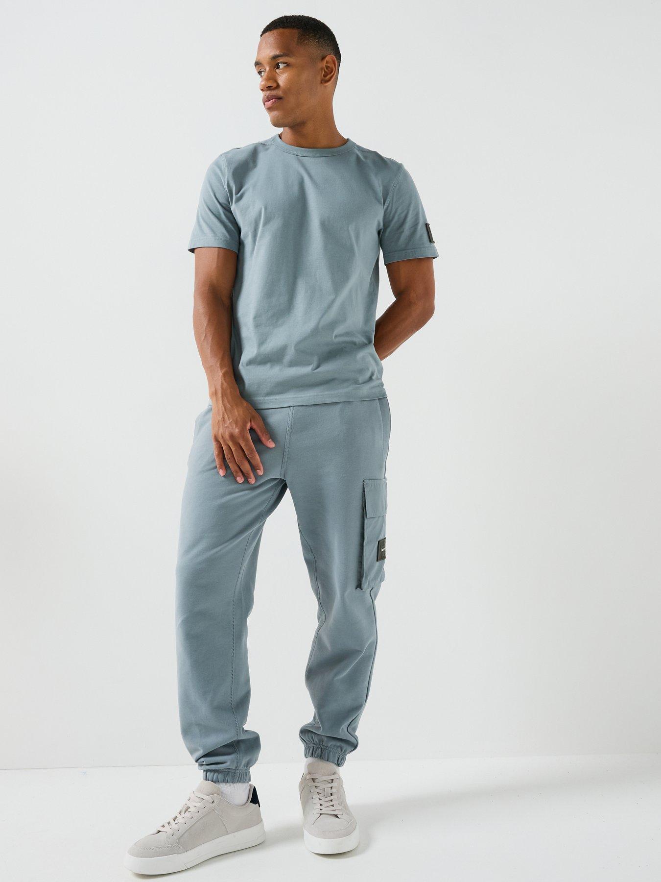 Image 3 of 5 of Calvin Klein Jeans Classic Sueded Jersey Badge T-Shirt - Grey