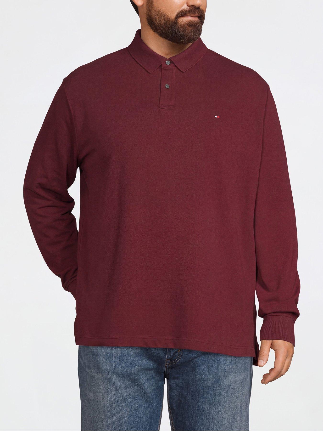 Image 1 of 5 of Tommy Hilfiger Big &amp; Tall 1985 Regular Long Sleeve Polo Shirt - Purple