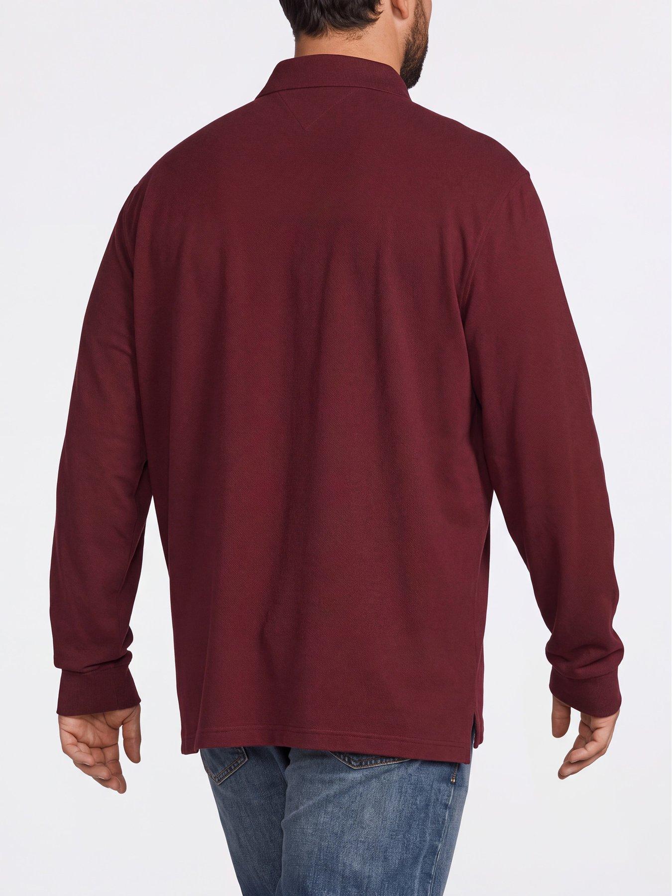 Image 2 of 5 of Tommy Hilfiger Big &amp; Tall 1985 Regular Long Sleeve Polo Shirt - Purple