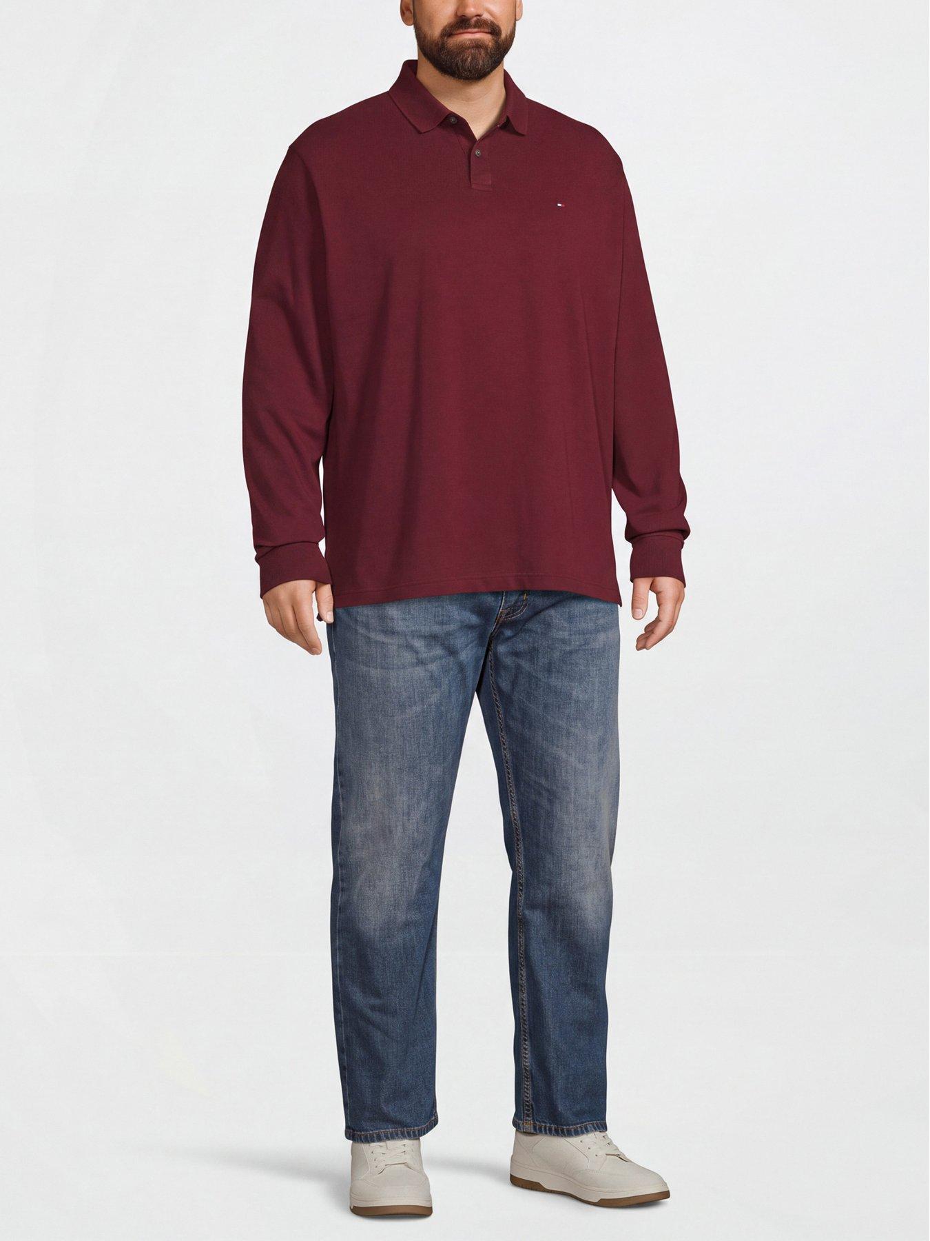 Image 3 of 5 of Tommy Hilfiger Big &amp; Tall 1985 Regular Long Sleeve Polo Shirt - Purple