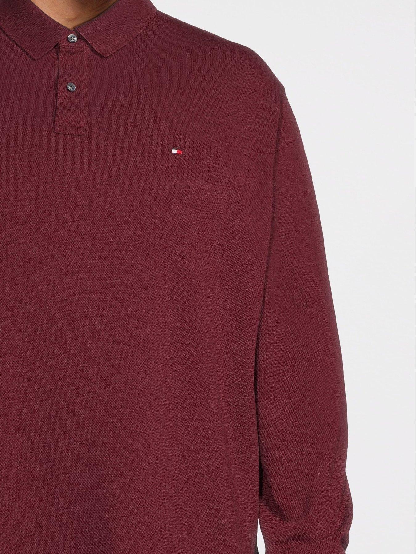 Image 4 of 5 of Tommy Hilfiger Big &amp; Tall 1985 Regular Long Sleeve Polo Shirt - Purple