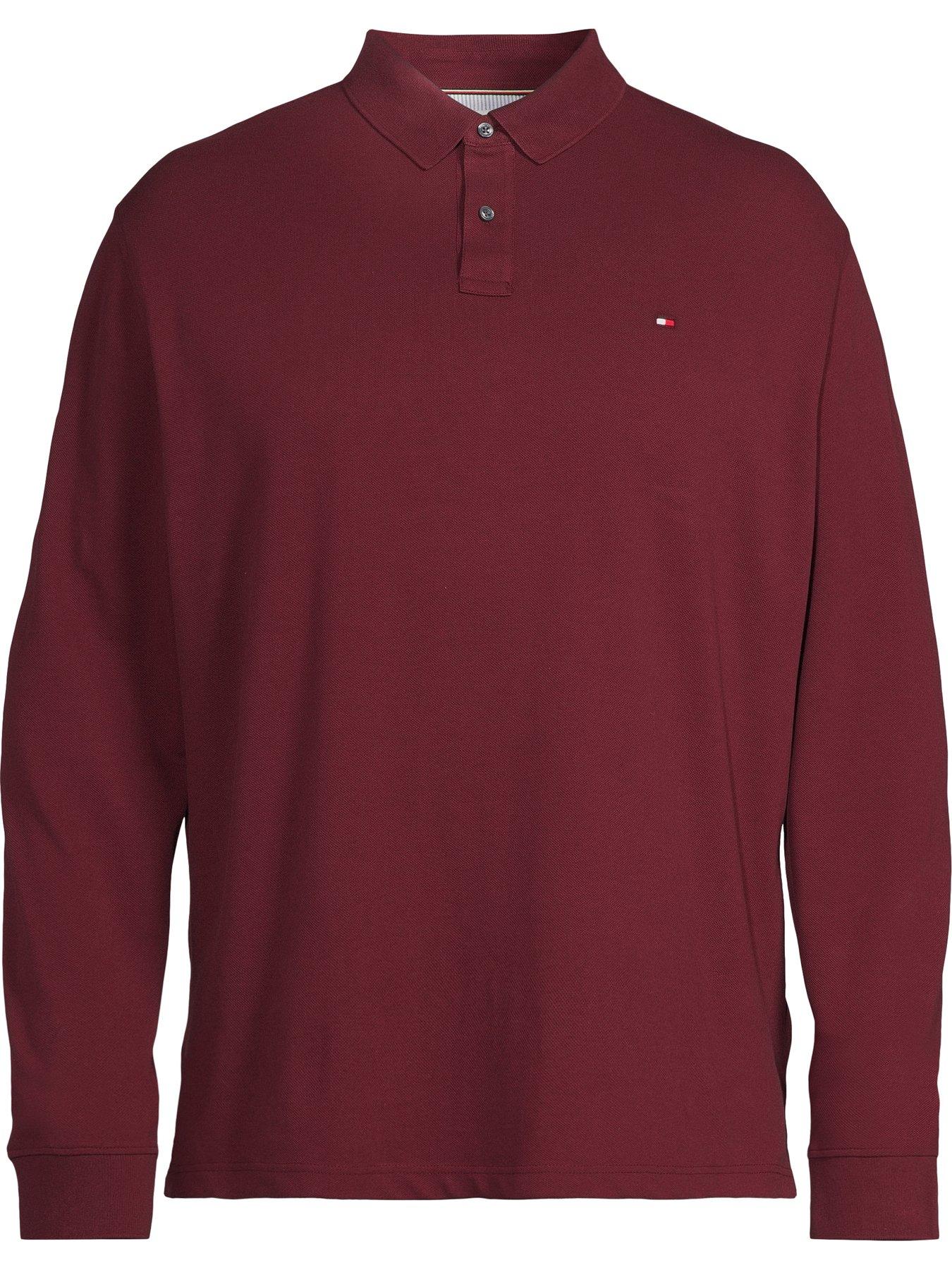 Image 5 of 5 of Tommy Hilfiger Big &amp; Tall 1985 Regular Long Sleeve Polo Shirt - Purple