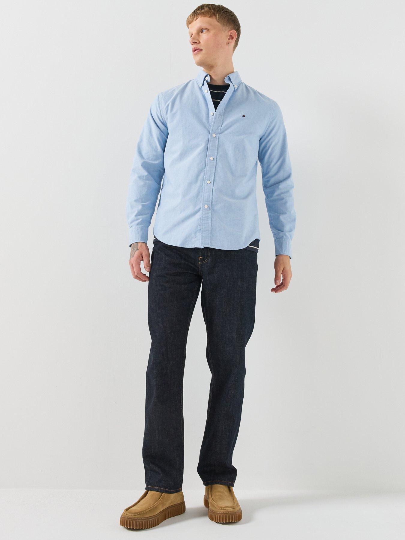 Image 5 of 5 of Tommy Hilfiger Mens Regular Straight Selvedge Jeans - Dark Blue