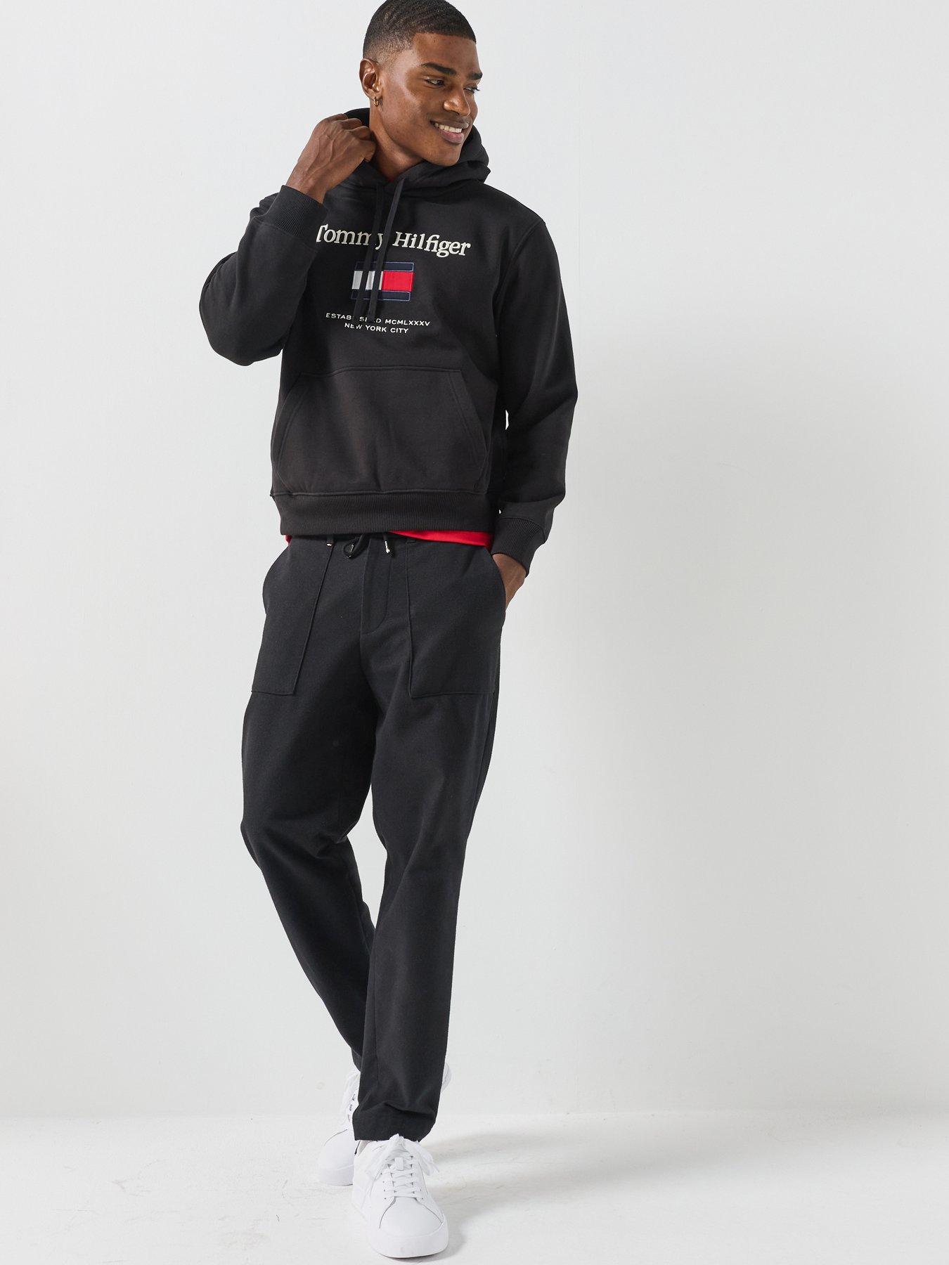Image 3 of 6 of Tommy Hilfiger Tommy Embroidered Flag Hoodie - Black