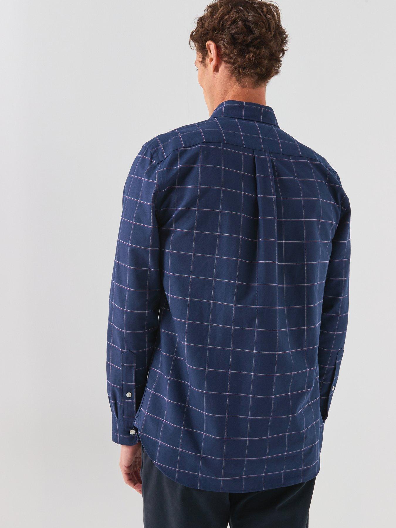 Image 2 of 6 of Tommy Hilfiger Men's Heritage Oxford Check Regular Fit Shirt - Navy
