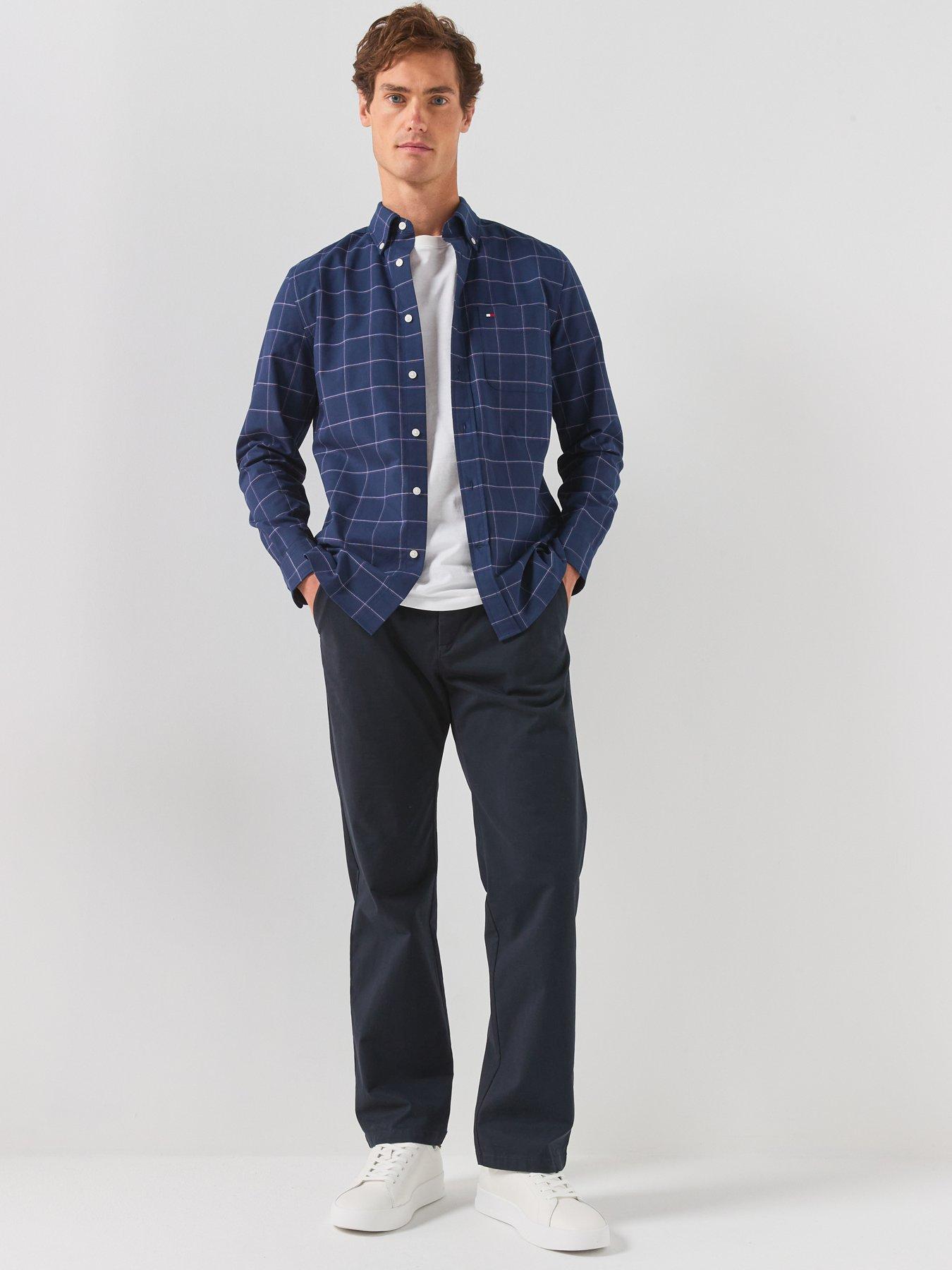 Image 3 of 6 of Tommy Hilfiger Men's Heritage Oxford Check Regular Fit Shirt - Navy