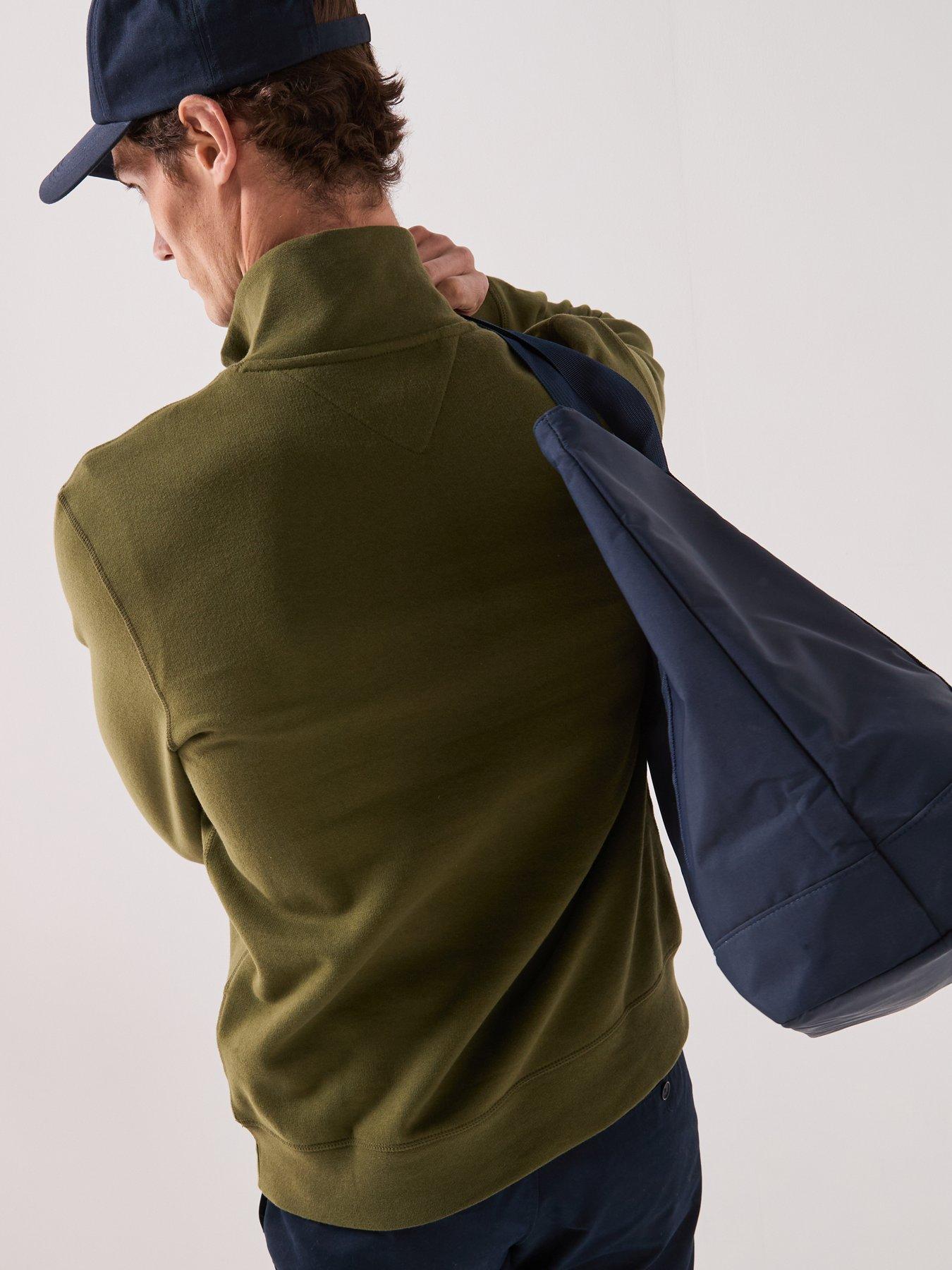 Image 4 of 6 of Tommy Hilfiger Essential Fleece 1/4 Zip Sweatshirt - Olive