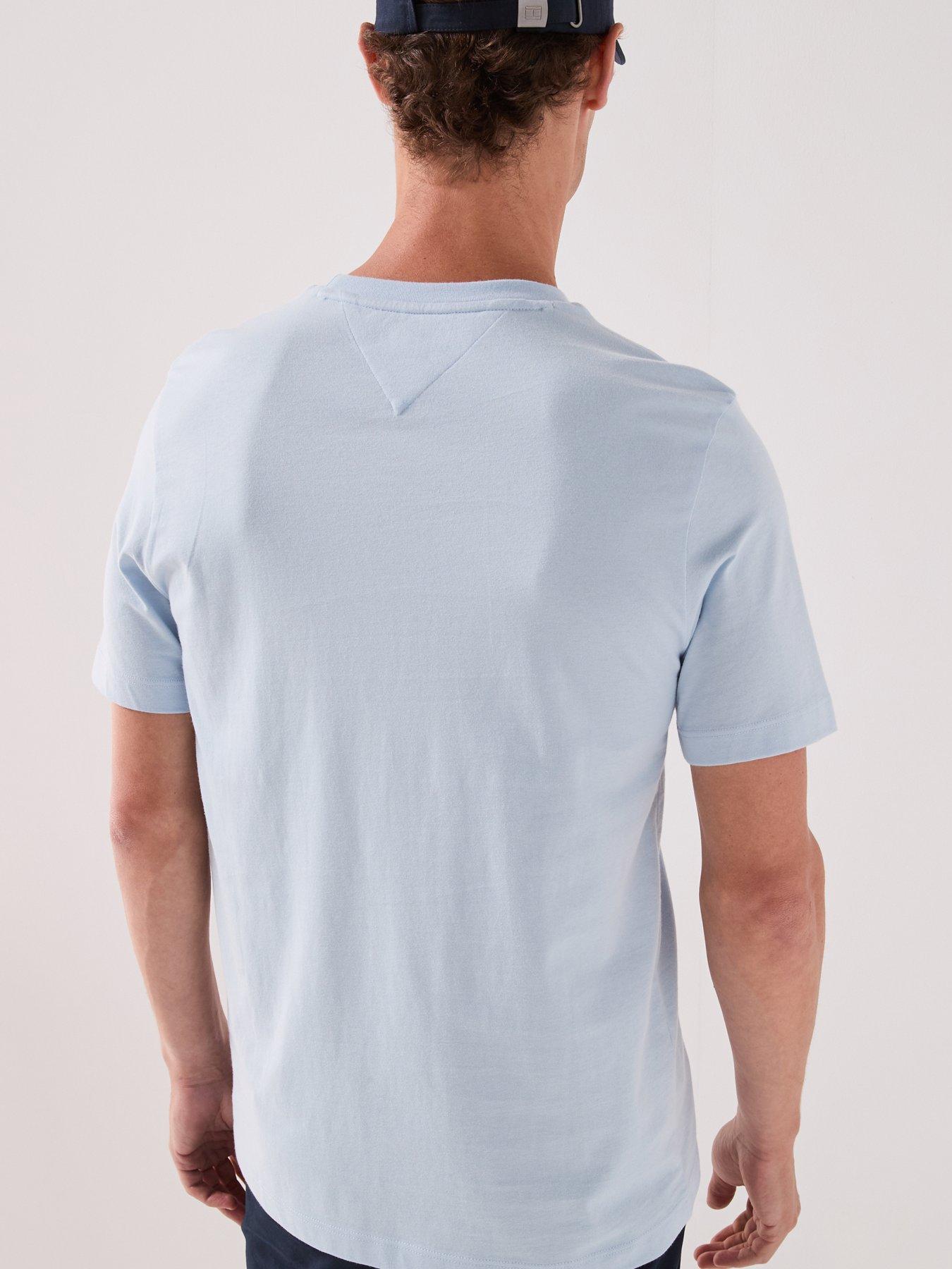 Image 5 of 5 of Tommy Hilfiger Men's Essential Seasonal Regular Fit T-Shirt - Light Blue