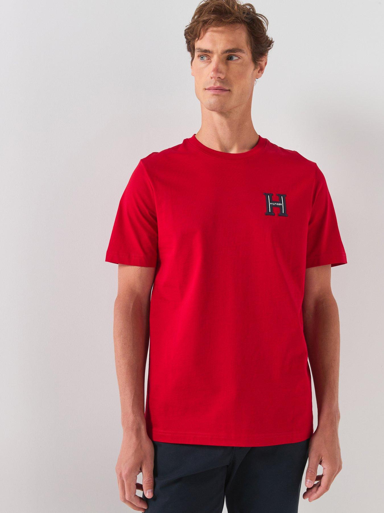 Tommy Hilfiger Regular Fit Mercerised Cotton Concept T-Shirt - Red