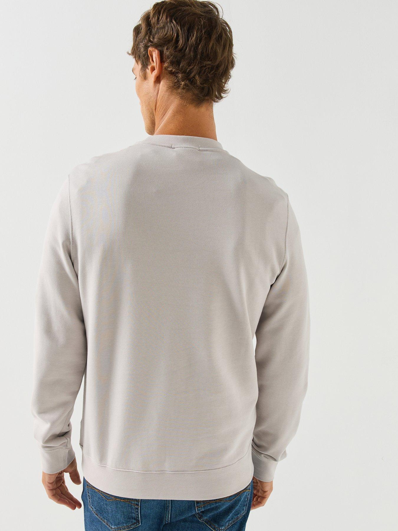 Image 2 of 6 of Calvin Klein Mens Rubber Badge Crew Neck Sweatshirt - Black