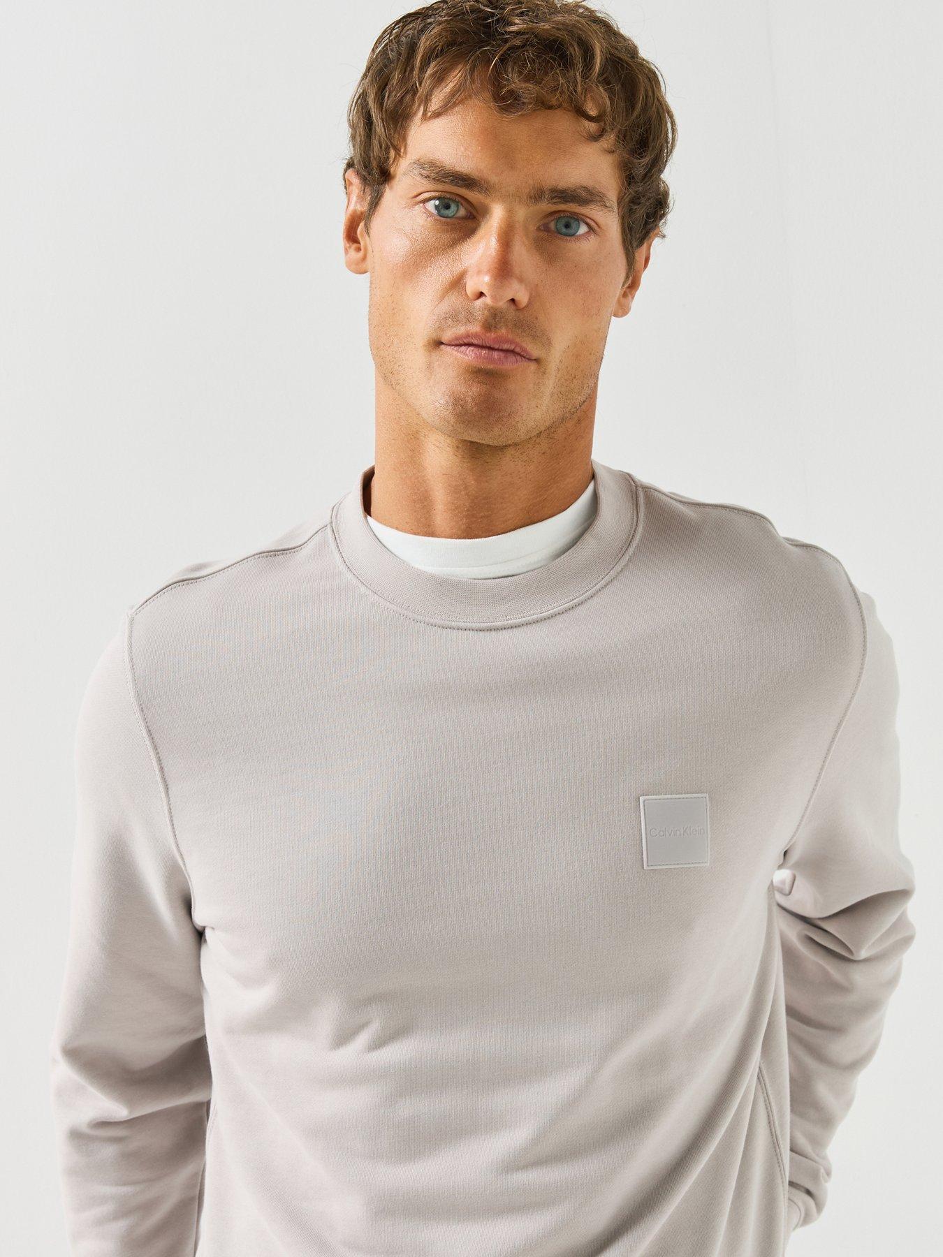 Image 5 of 6 of Calvin Klein Mens Rubber Badge Crew Neck Sweatshirt - Black