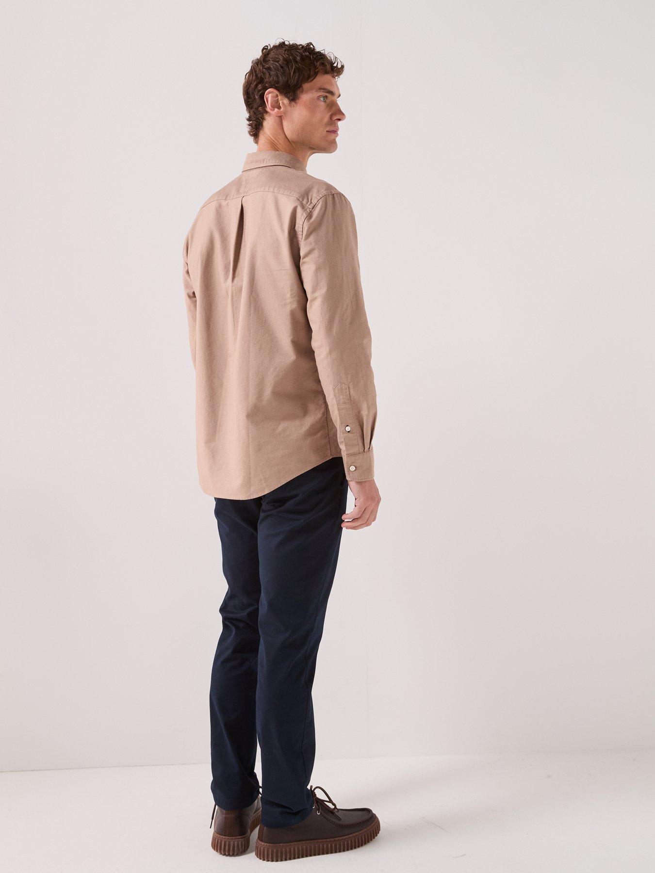 Image 2 of 6 of Tommy Hilfiger Men's Heritage Oxford Regular Fit Shirt - Beige
