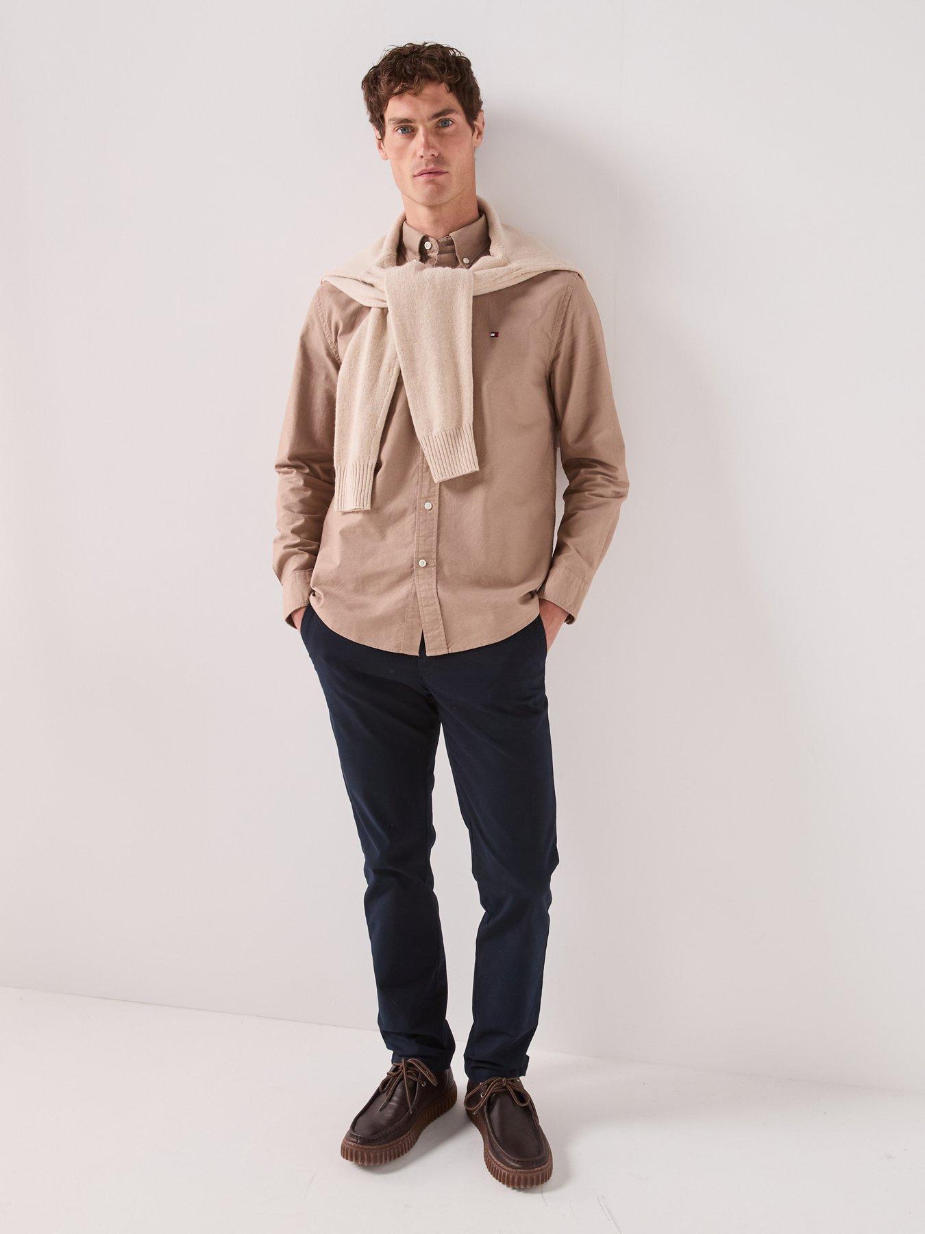 Image 3 of 6 of Tommy Hilfiger Men's Heritage Oxford Regular Fit Shirt - Beige
