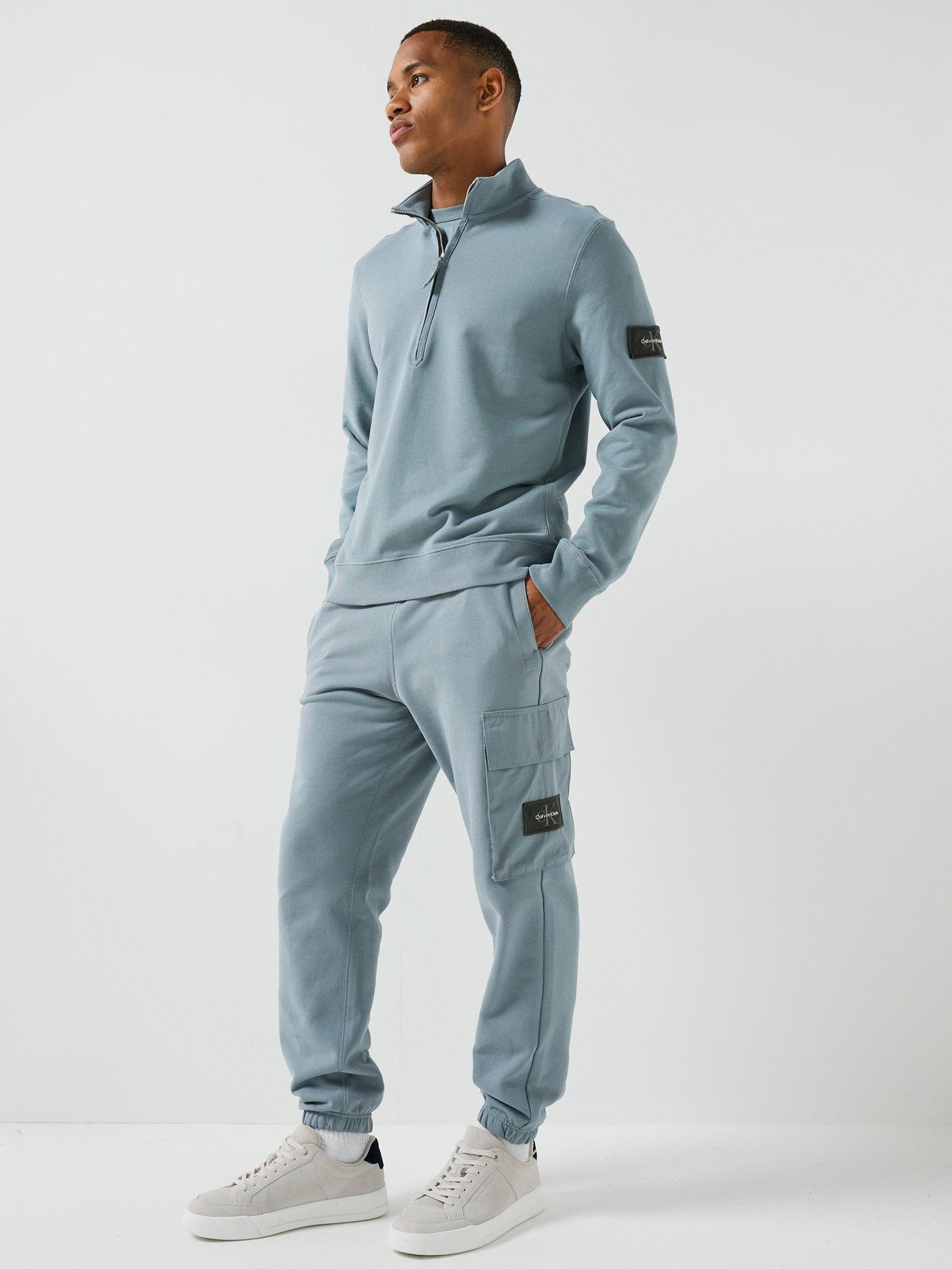 Image 3 of 5 of Calvin Klein Jeans Badge 1/4 Zip Sweat - Grey