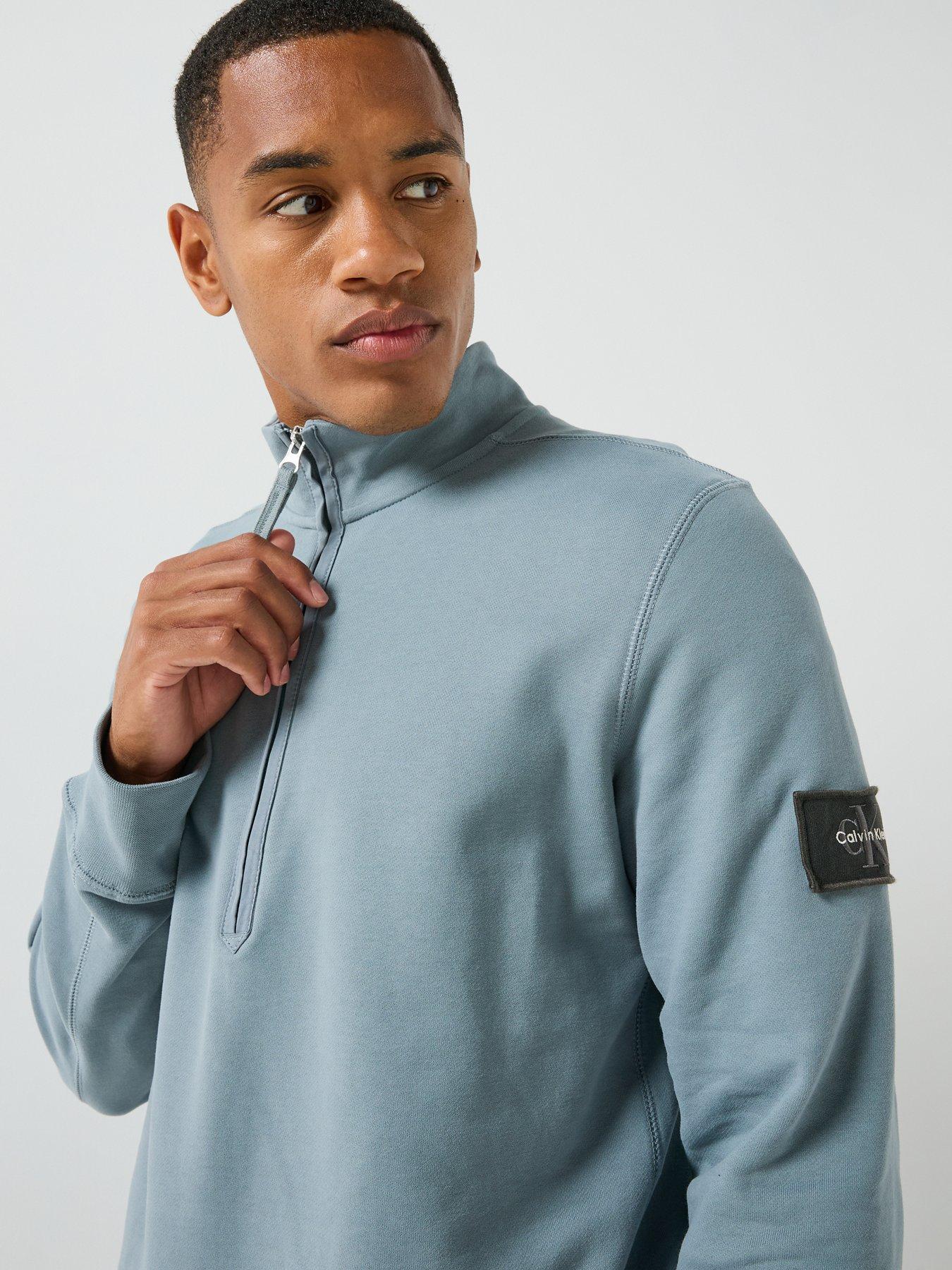 Image 5 of 5 of Calvin Klein Jeans Badge 1/4 Zip Sweat - Grey