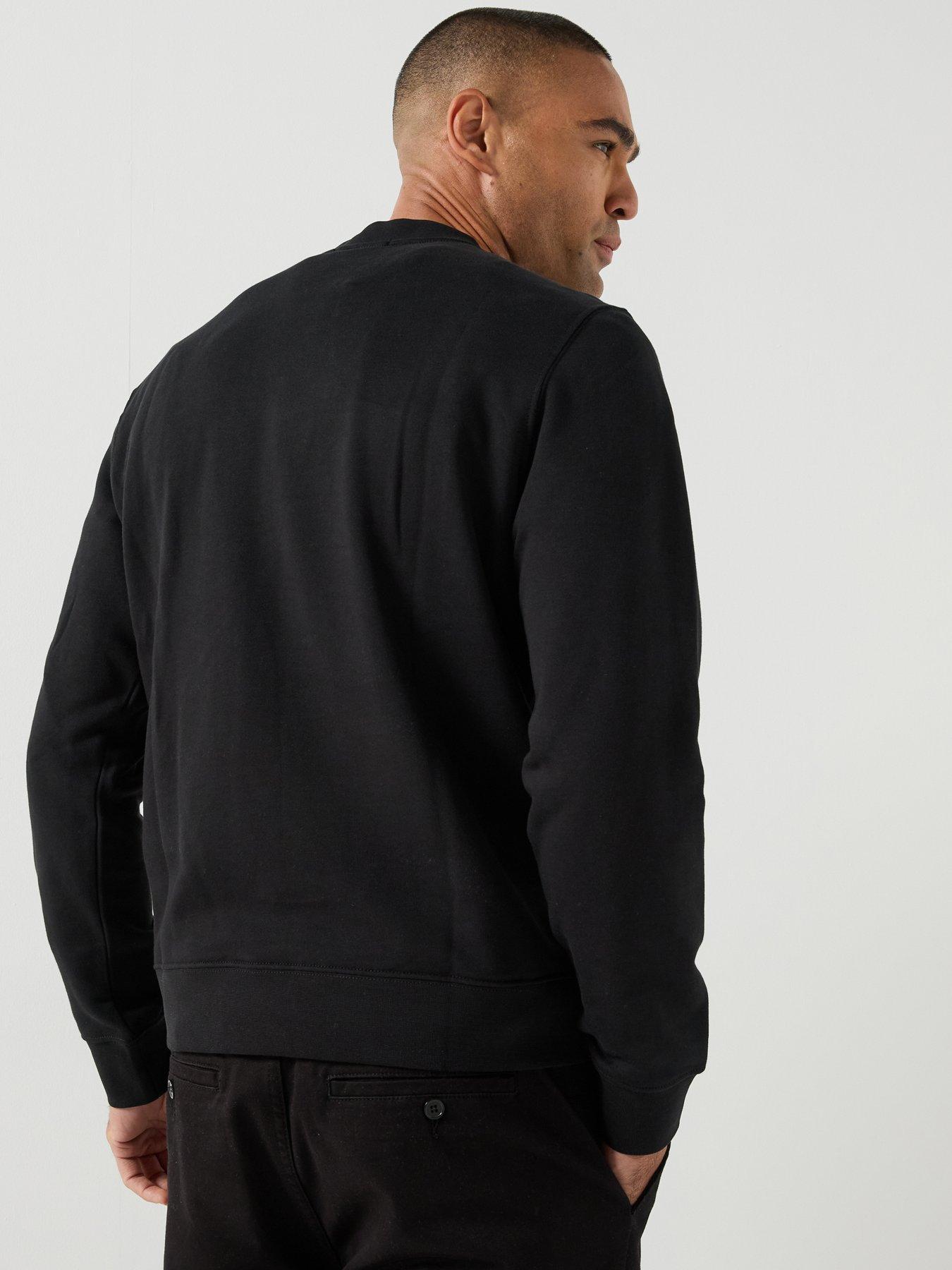 Image 2 of 6 of Calvin Klein Rubber Badge Crew Sweatshirt - Black