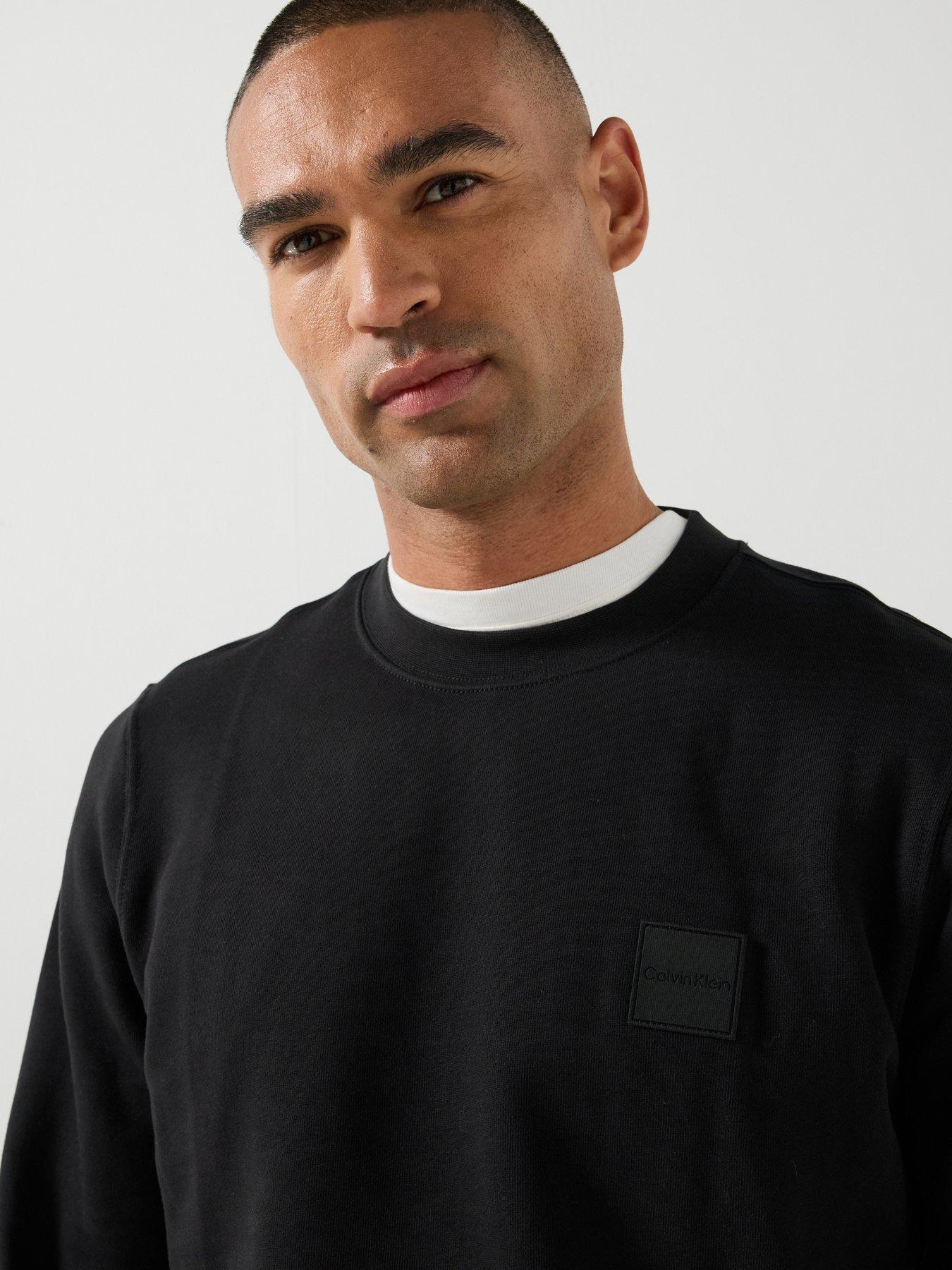 Image 5 of 6 of Calvin Klein Rubber Badge Crew Sweatshirt - Black