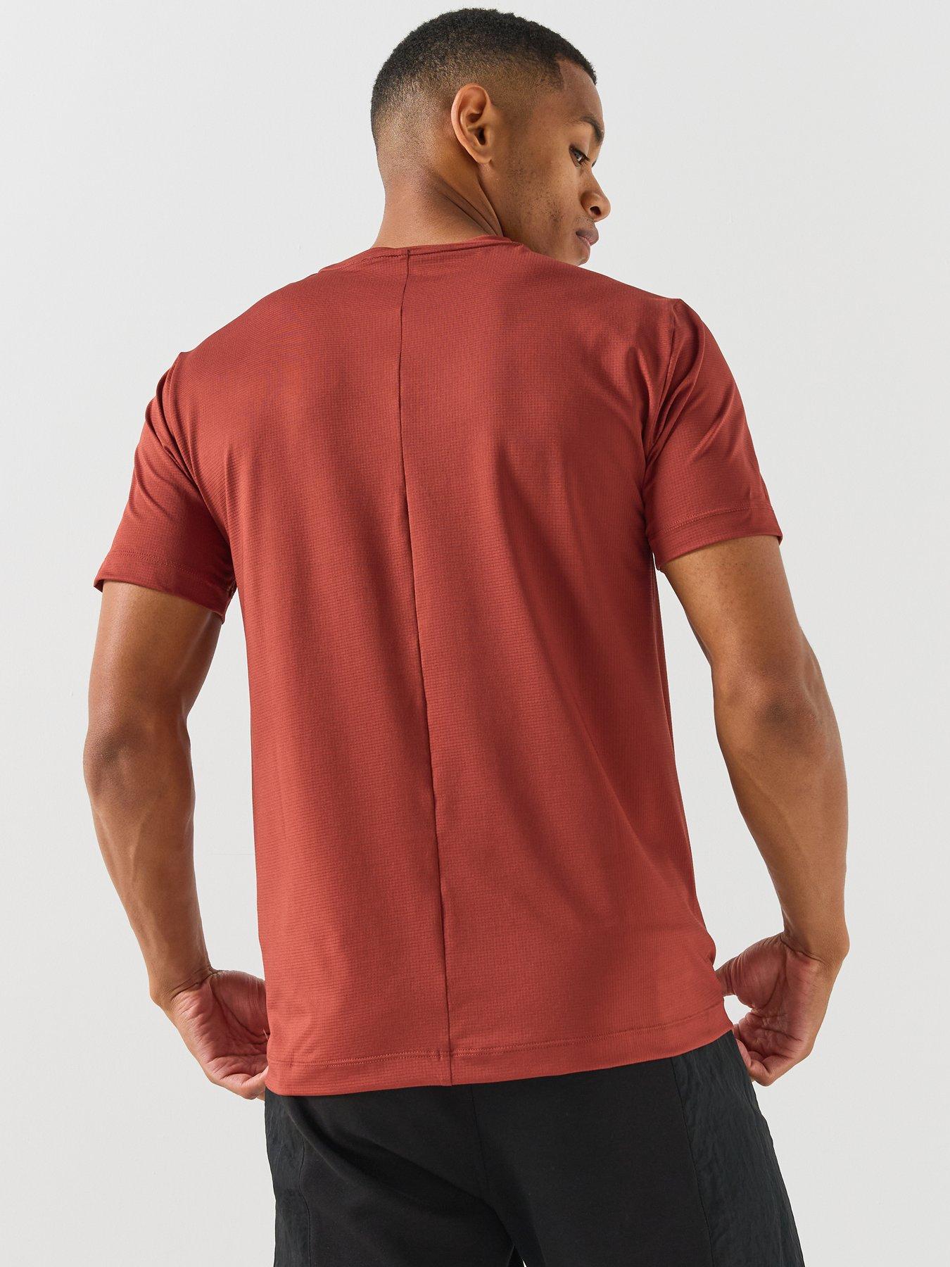 Image 2 of 5 of Calvin Klein Sport Calvin Klein Sport Work Out Mesh T-shirt - Red