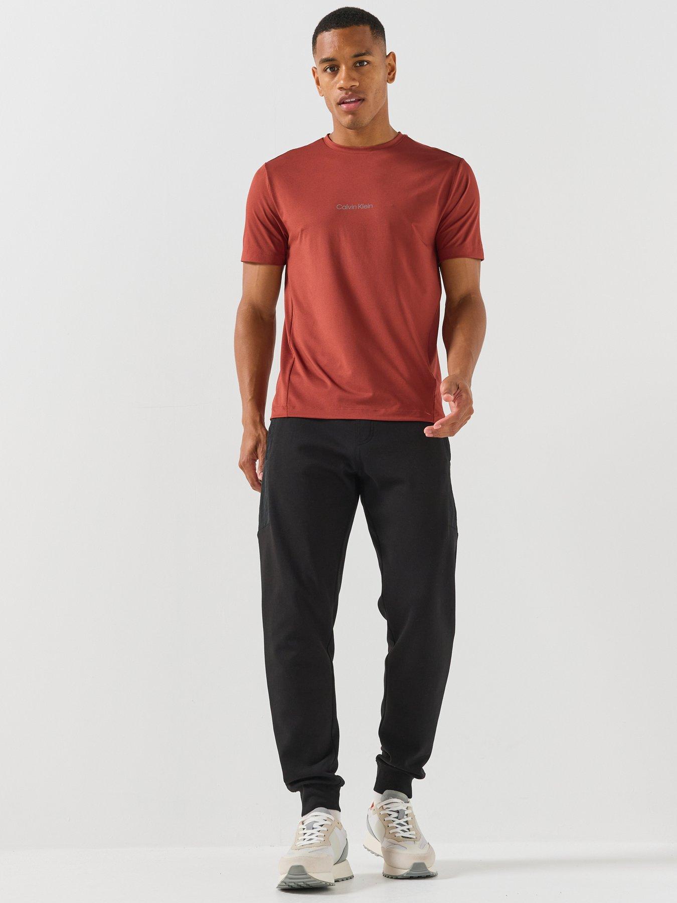 Image 3 of 5 of Calvin Klein Sport Calvin Klein Sport Work Out Mesh T-shirt - Red