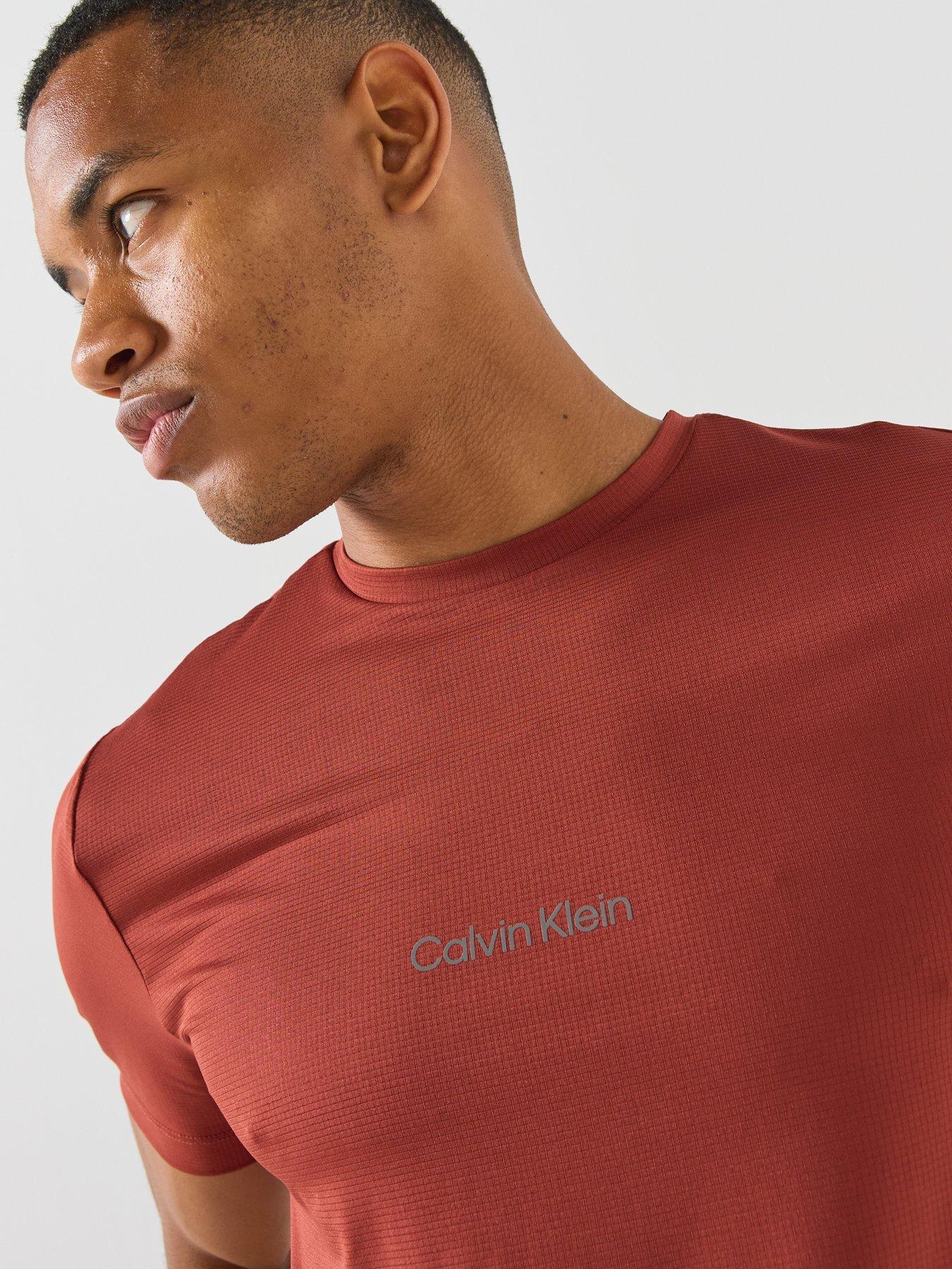 Image 5 of 5 of Calvin Klein Sport Calvin Klein Sport Work Out Mesh T-shirt - Red