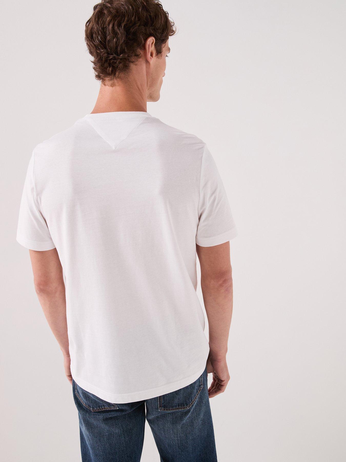 Image 2 of 5 of Tommy Hilfiger Hilfiger Chest Insert T-shirt - White